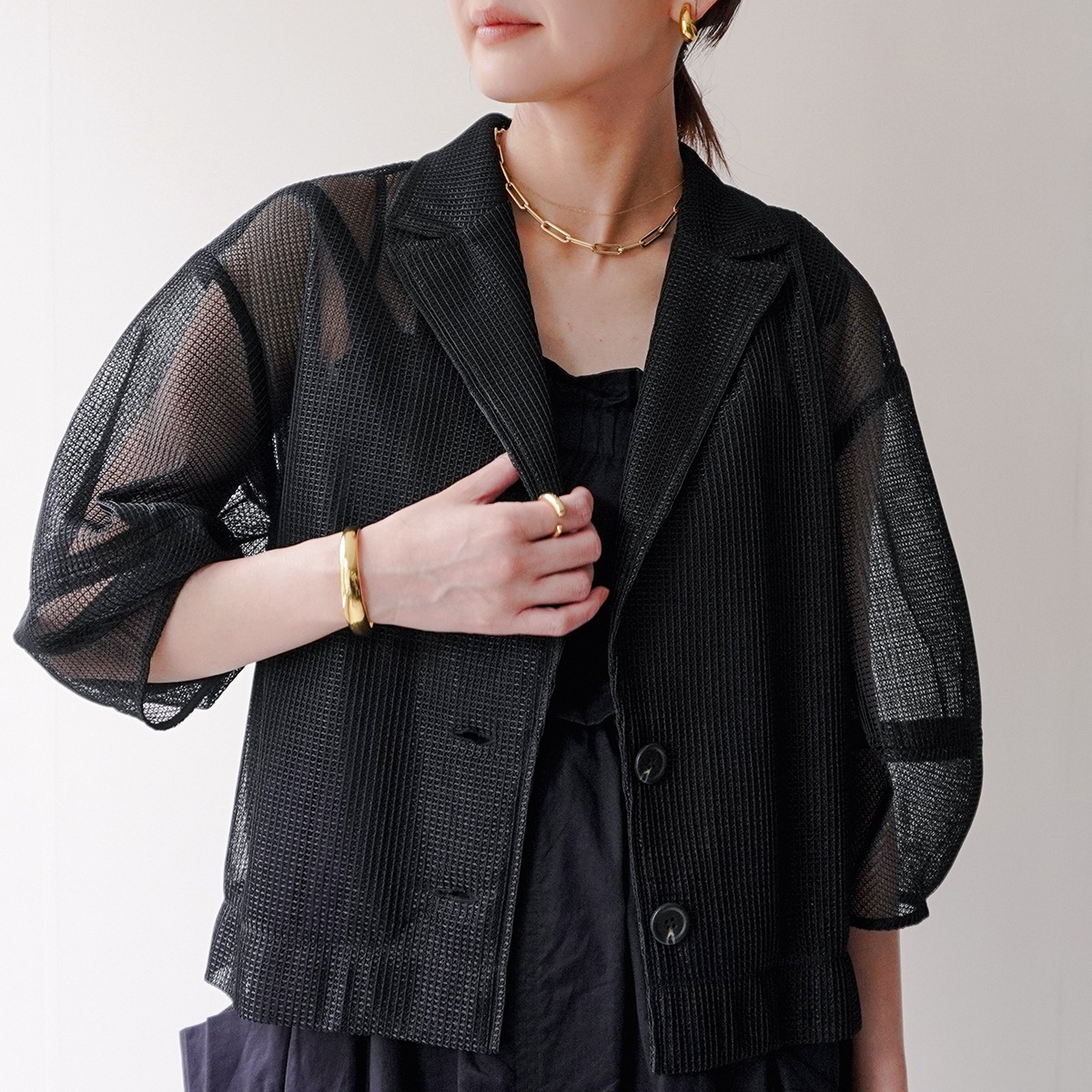 美品 ヘレンチア Herencia フリル袖 ブルゾン ジャケット FREE 美品 ヘレンチア Herencia フリル袖 ブルゾン ジャケット FREE