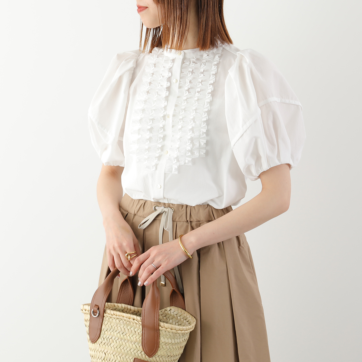 Marilyn Moon（マリリンムーン） ブラウス modern tuck frill volume