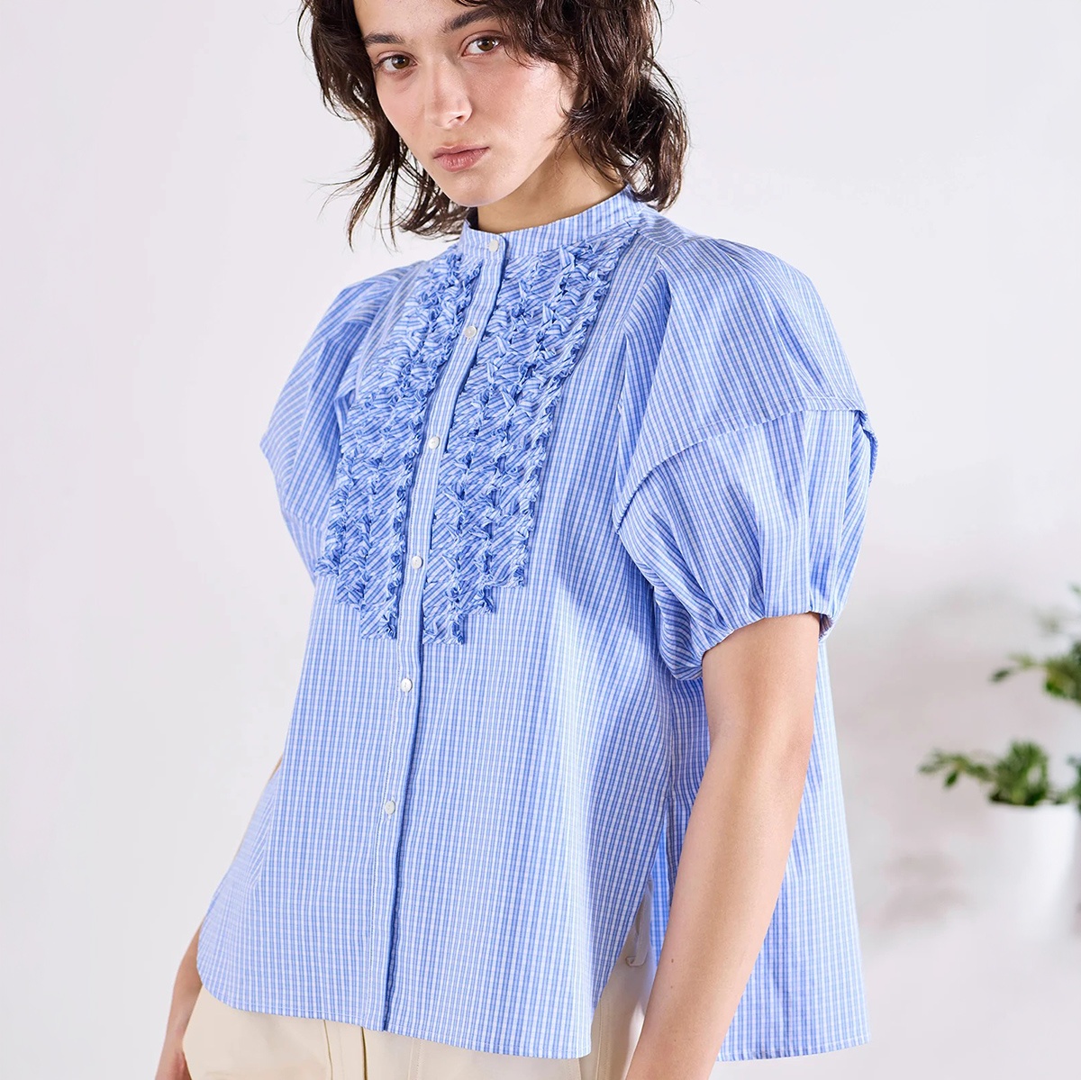 Marilyn Moon（マリリンムーン） ブラウス modern tuck frill volume