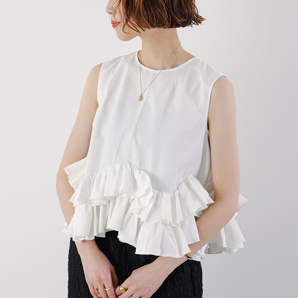 MARILYN MOON レースブラウス セール】モダンレース2wayタイブラウス（その他トップス