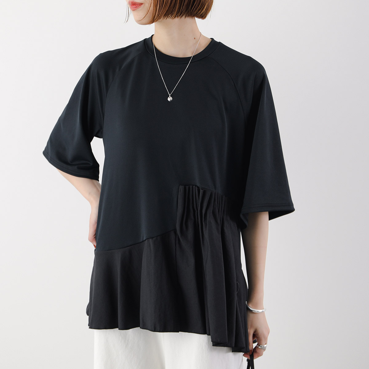 tシャツ MARECHAL TERRE（マルシャルテル) タックブラウス レディース MARECHAL TERRE tシャツ ミリタリートップス レディース