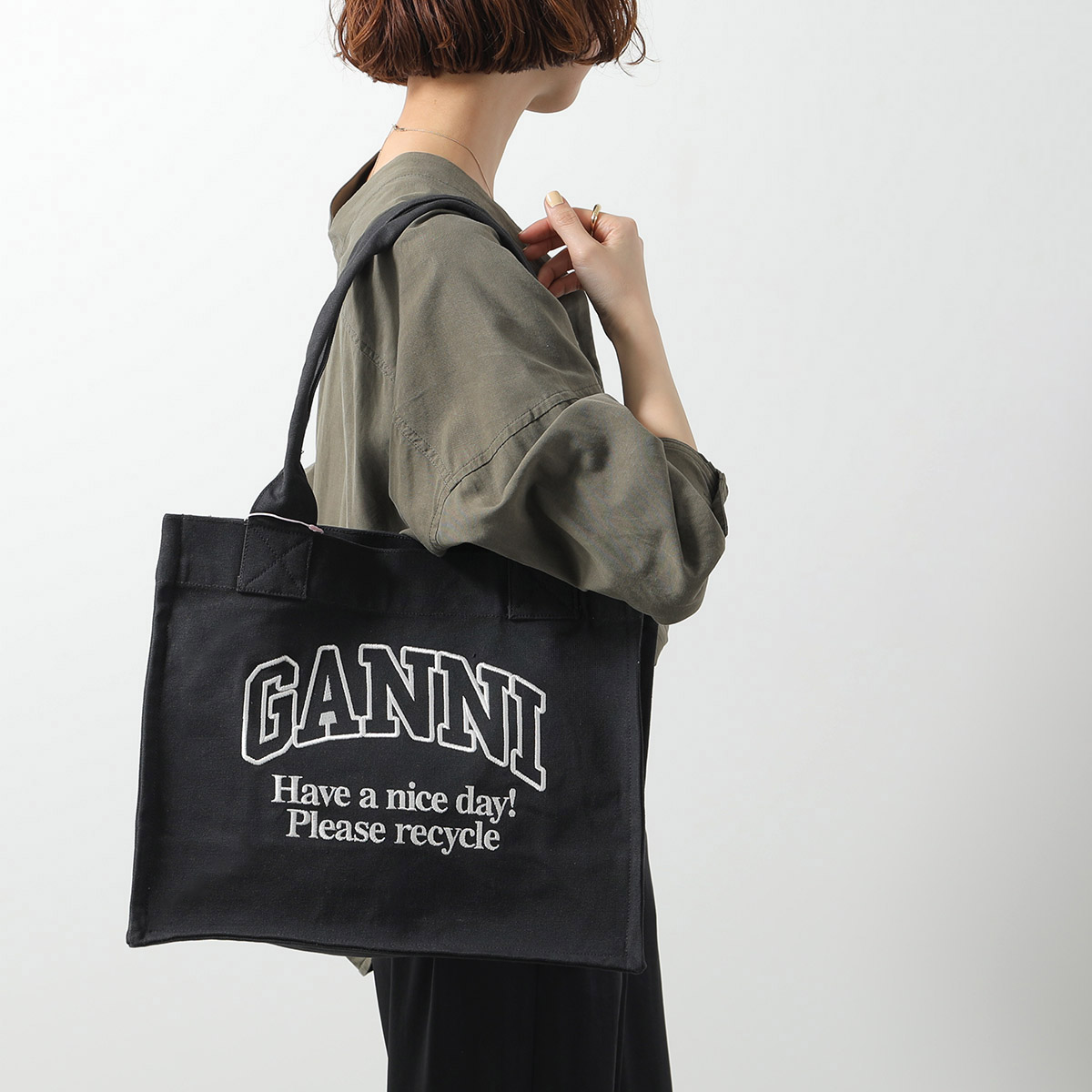 GANNI トートバッグ GANNI ガニー バッグ レディース 2WAYトート/ショルダーバッグ