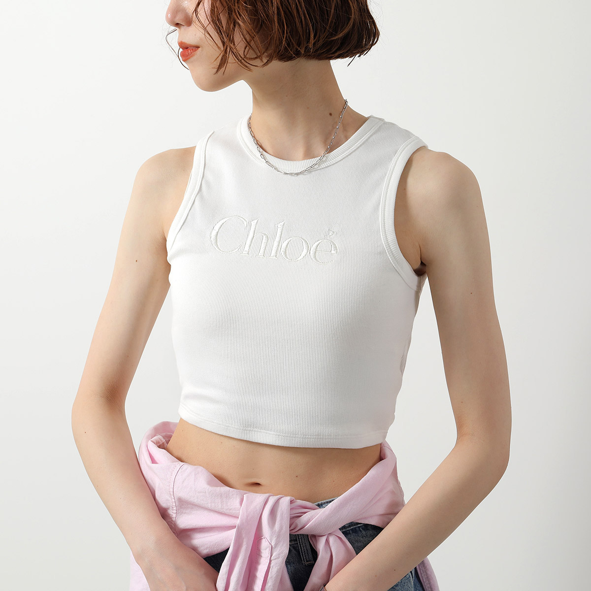 Chloe（クロエ） Chloe kids キッズ リブ タンクトップ C20482