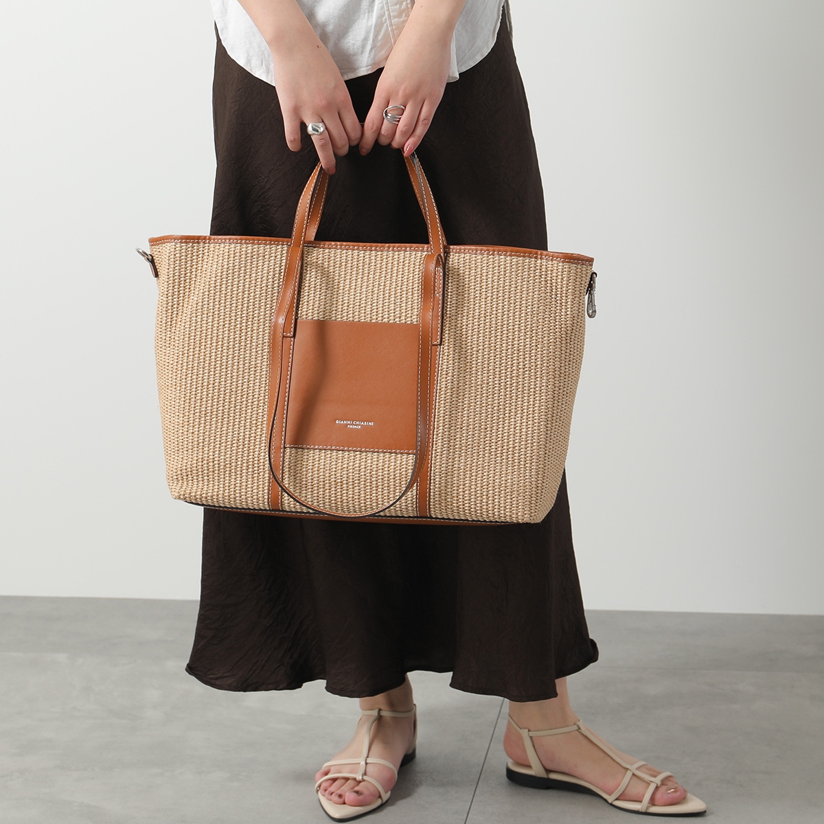 関税送料無【Gianni Chiarini】トートバック SUPERLIGHT □GIANNI CHIARINI□ ジャンニキアリーニ スーパーライト L