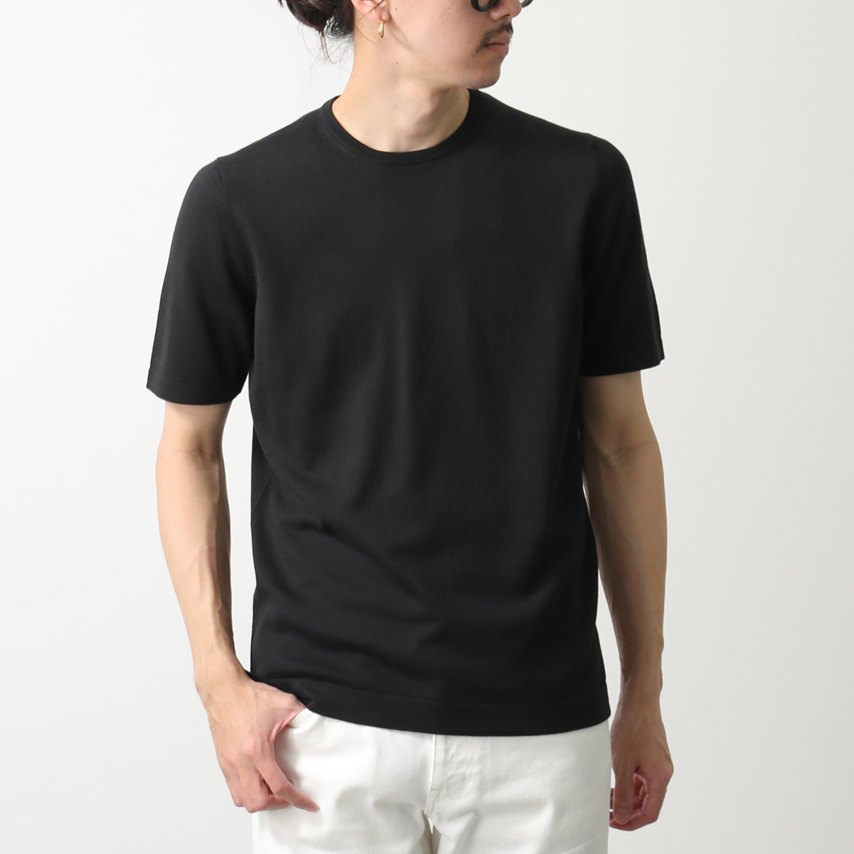 GRAN SASSO グランサッソ Tシャツ 半袖ニット 58138 18120 007 Gran Sasso グランサッソ クルーネック半袖ニット/PARICOLLO M/M