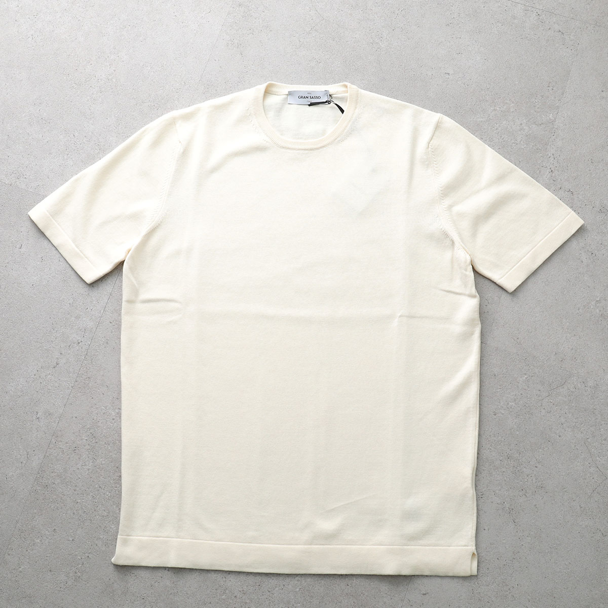 GRAN SASSO グランサッソ Tシャツ 半袖ニット 58138 18120 140 Gran Sasso グランサッソ クルーネック半袖ニット/PARICOLLO M/M