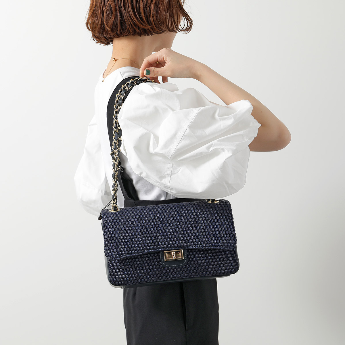 JOURNAL STANDARD/andrea cardone ショルダーバッグ andrea cardone アンドレアカルドネ ショルダーバッグ rafia Leather