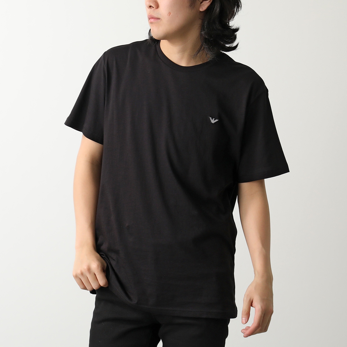 Tシャツ・カットソー EMPORIO ARMANI SWIMWEAR Men T-shirt Black EMPORIO ARMANI エンポリオアルマーニ Tシャツ T-SHIRT