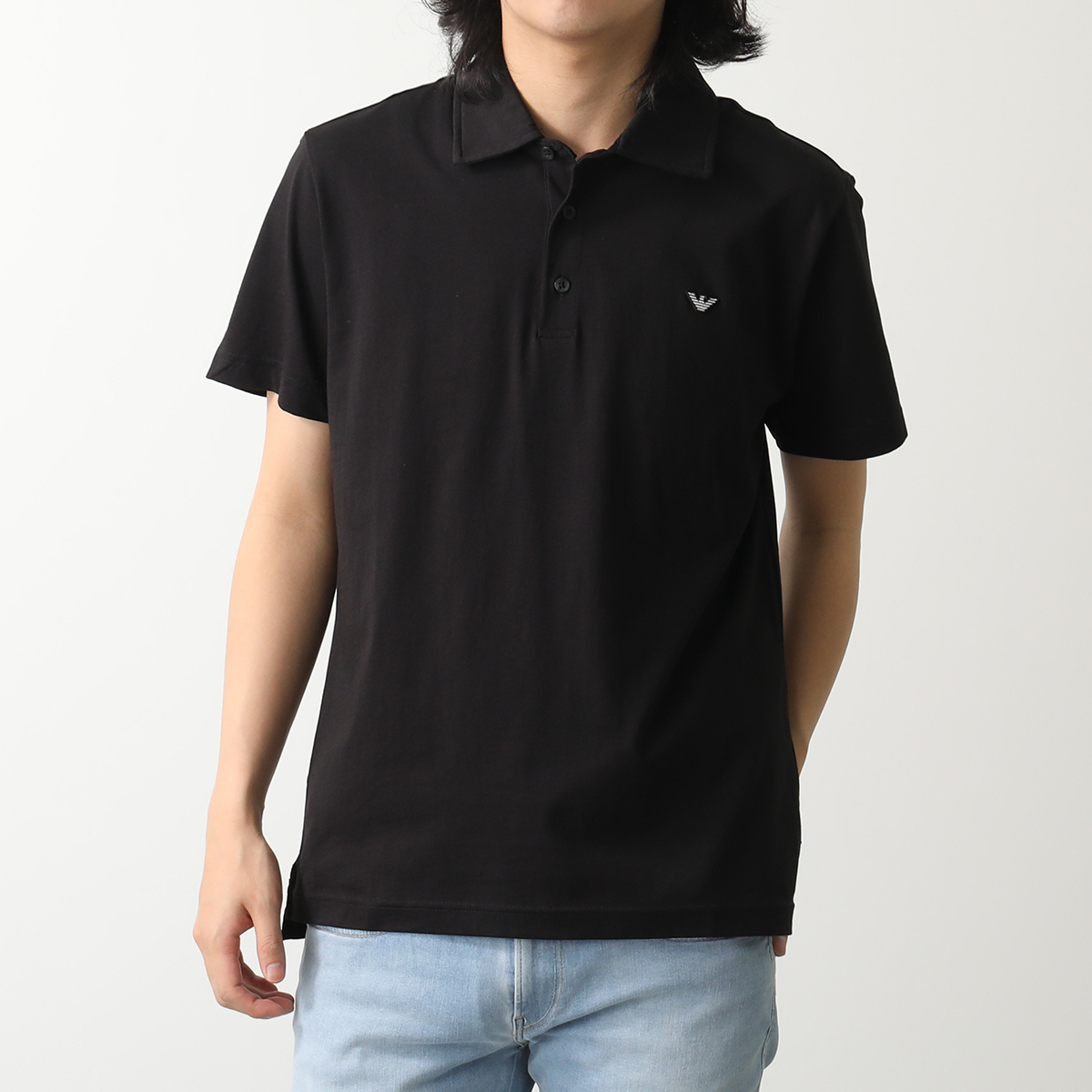 【新品】エンポリオアルマーニ　メンズ・襟ロゴポロシャツ　L(50相当) EMPORIO ARMANI エンポリオアルマーニ ポロシャツ POLO BEACHWEAR