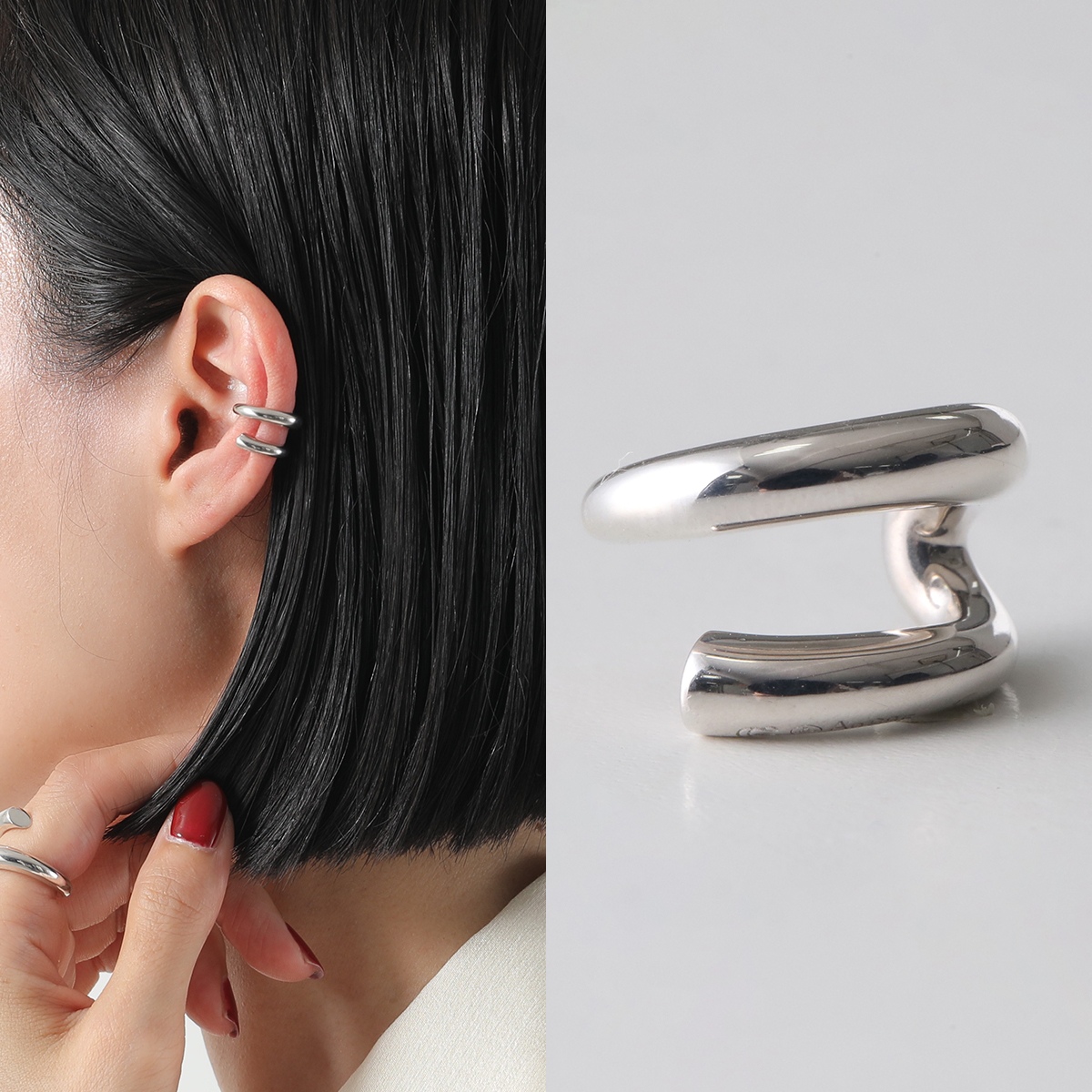 Charlotte Chesnais シャルロットシェネ イヤーカフ BO CUFF BISEAU 24BO131AR レディース イヤカフ 片耳販売 アクセサリー ARGENTの画像