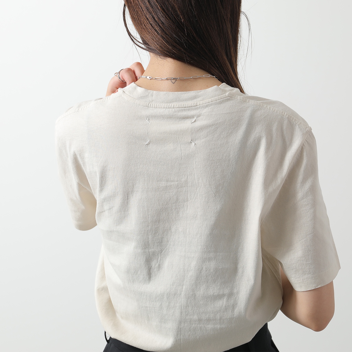 MAISON MARGIELA メゾンマルジェラ Tシャツ 【1枚単品】S50GC0710  S23973 レディース 半袖 カットソー クルーネック コットン 4ステッチ カラー3色 | Maison Margiela | 02
