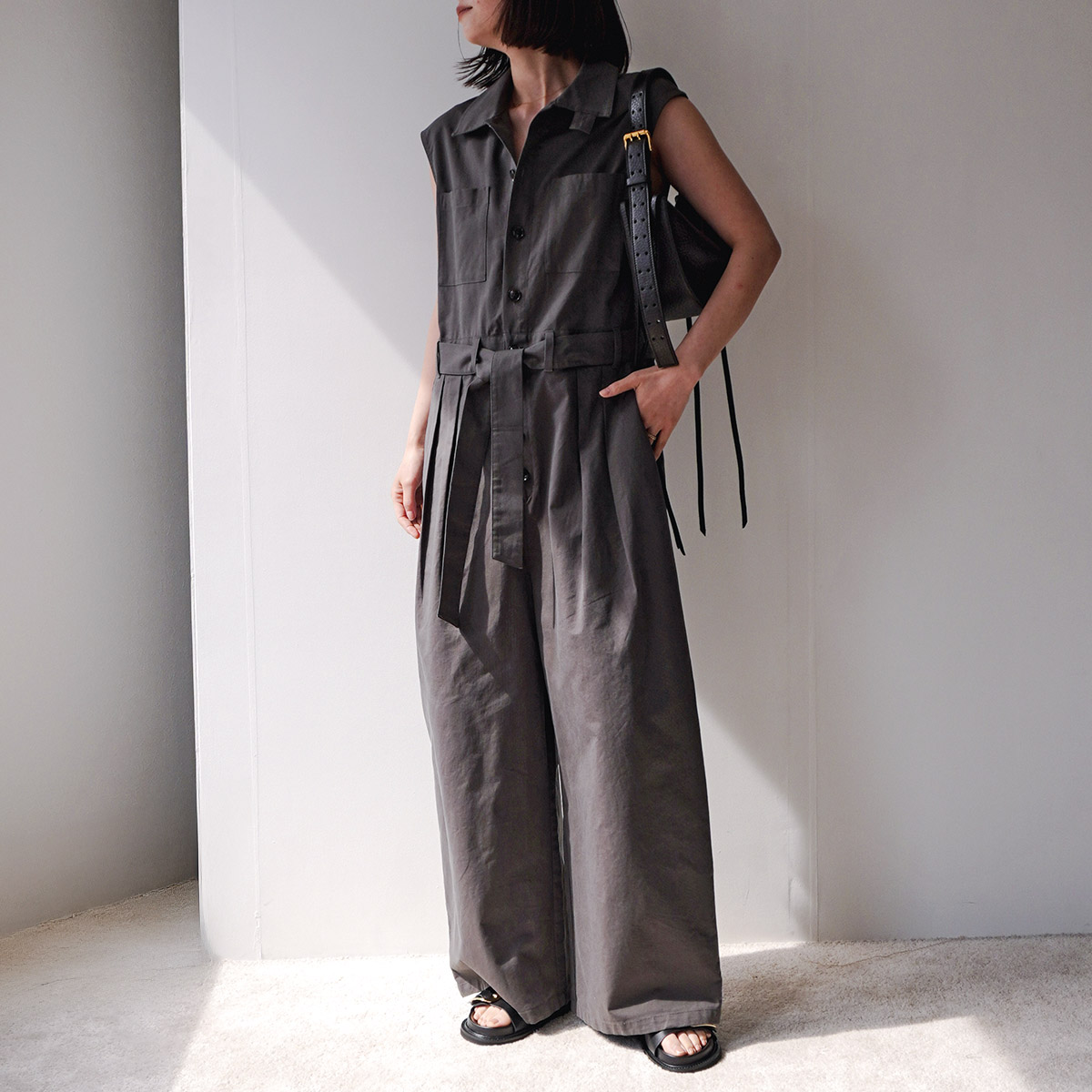 oll オール ジャンプスーツ stand collar jumpsuit 512-05517