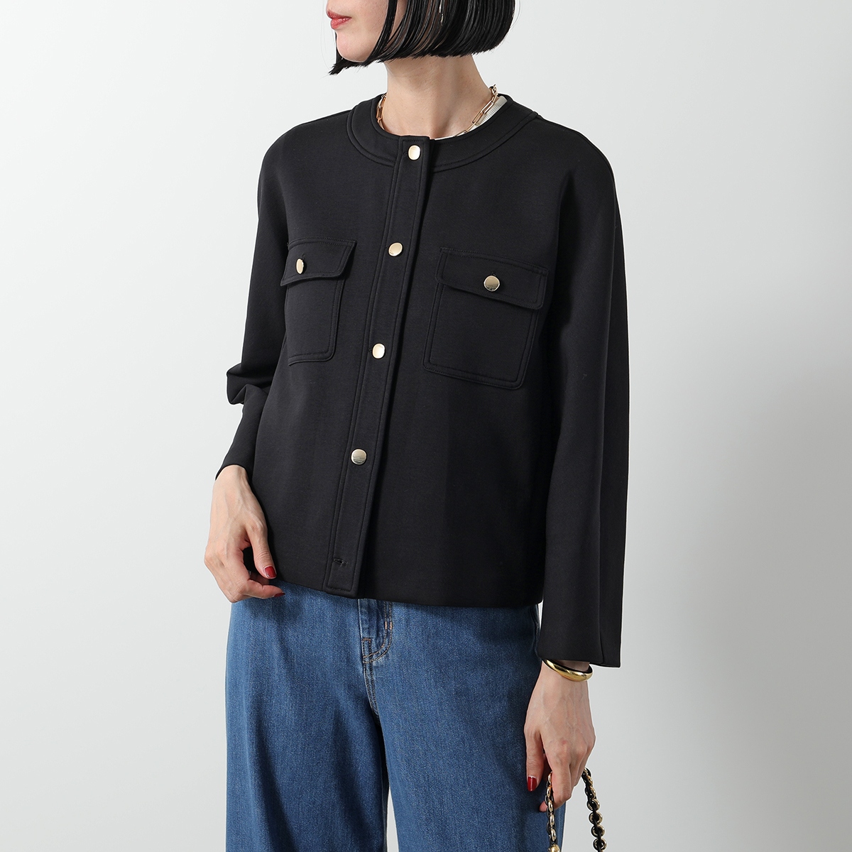 S Max Mara 紺色 ジャケット S Max Mara(エス マックスマーラ) ジャケット(レディース) - ブランド