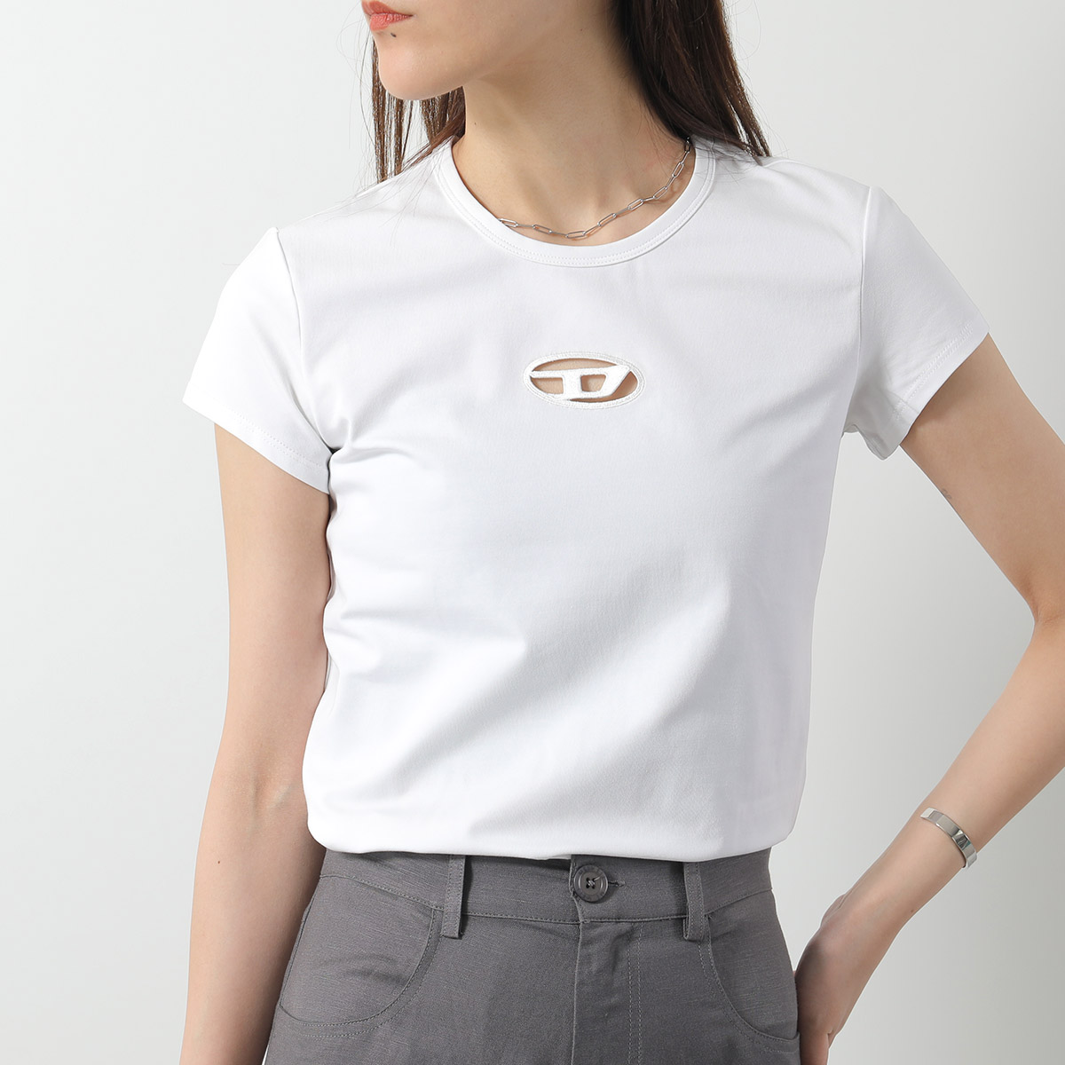DIESEL KIDS ディーゼル キッズ Tシャツ TANGIE タンジー J01830 0AFAA  レディース ガールズ 半袖 カットソー オーバルD コットンブレンド DIESEL KIDS ディーゼル キッズ Tシャツ TANGIE タンジー J01830
