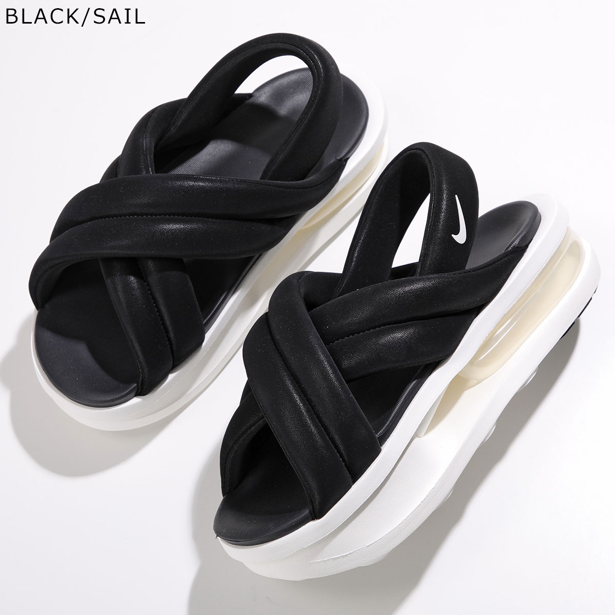 NIKE スポーツサンダル ブラック/ホワイト - メルカリ