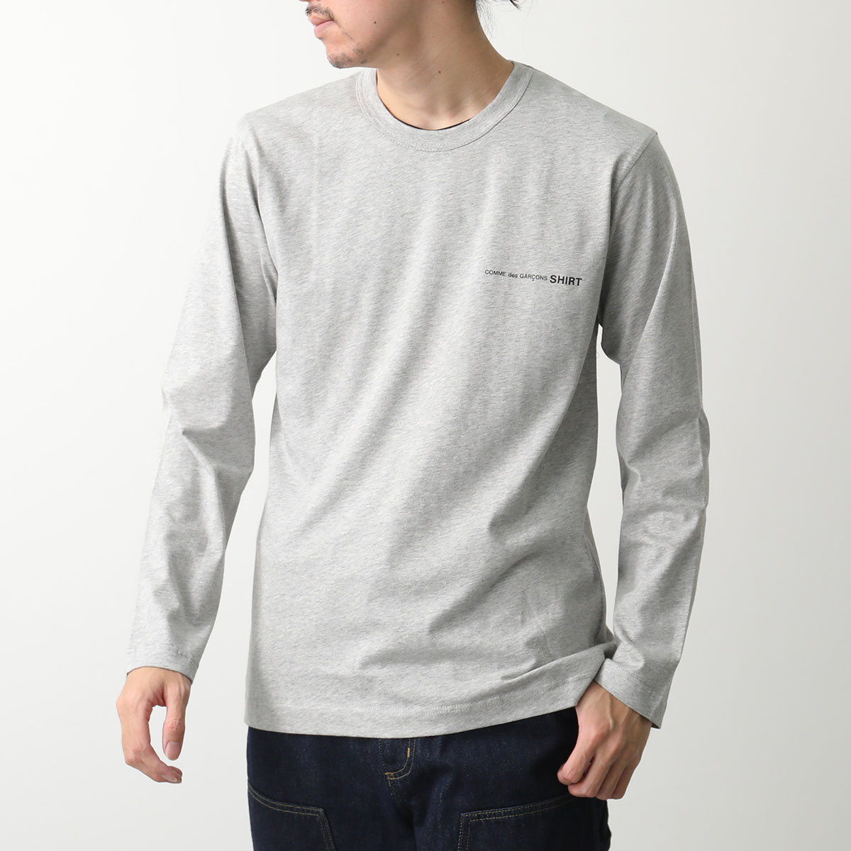 ★コムデギャルソンコムデギャルソン・ドット長袖Tシャツ・濃紺×白・XS COMME des GARCONS レディース ドット 長袖 Tシャツ (COMME des
