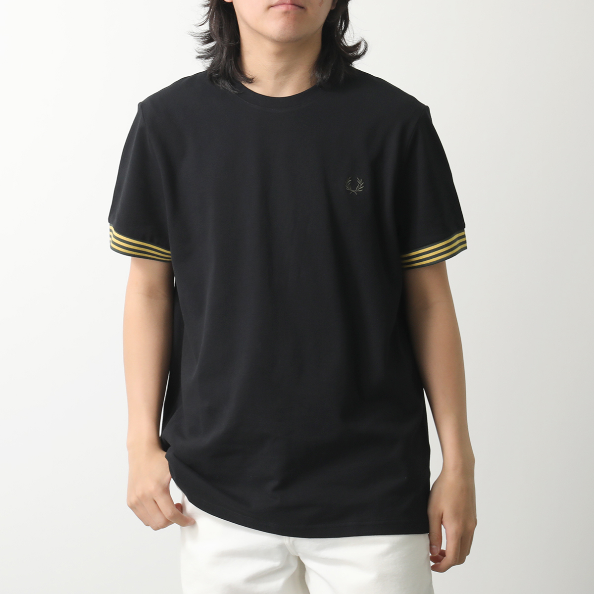 FRED PERRY フレッドペリー Tシャツ STRIPED CUFF T-SHIRT M7707