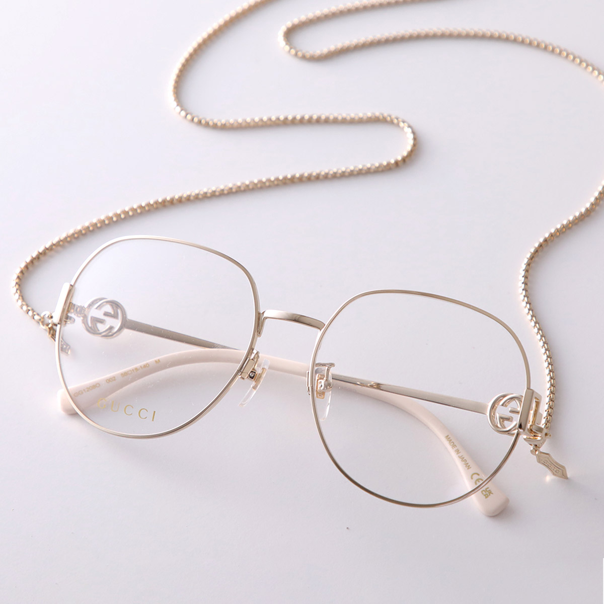 GUCCI（グッチ） メガネ GG1208O レディース ボストン型 メタル