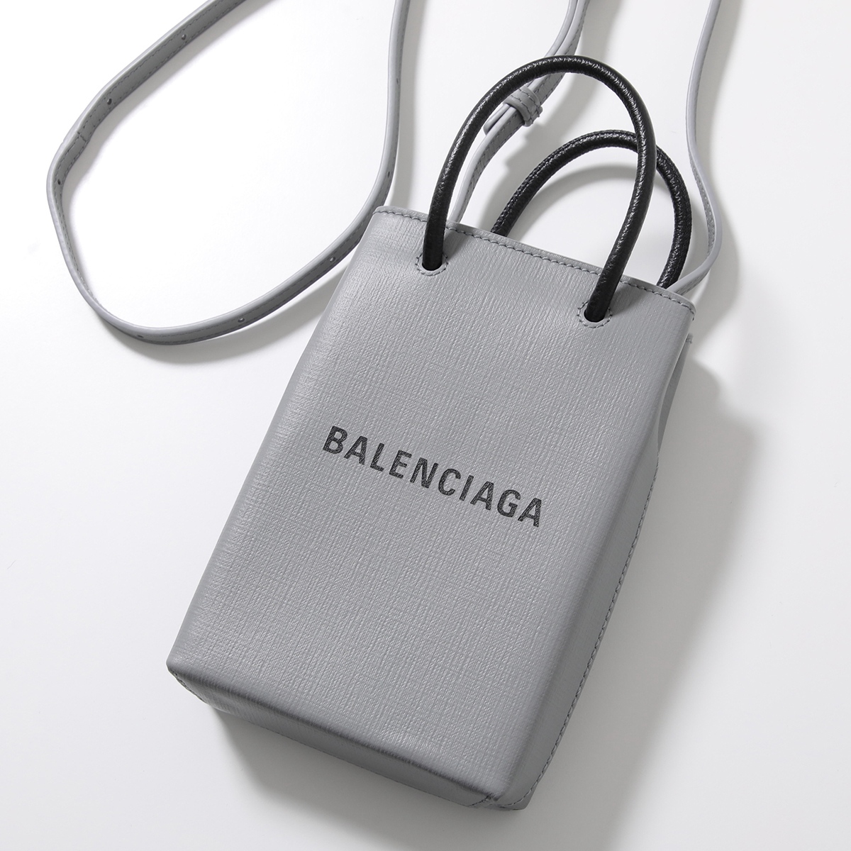 【新品・国内即発】BALENCIAGA 757773 0AI2N 9000 バッグ BALENCIAGA バレンシアガ フォンケース SHOPPING PHONE HOLD