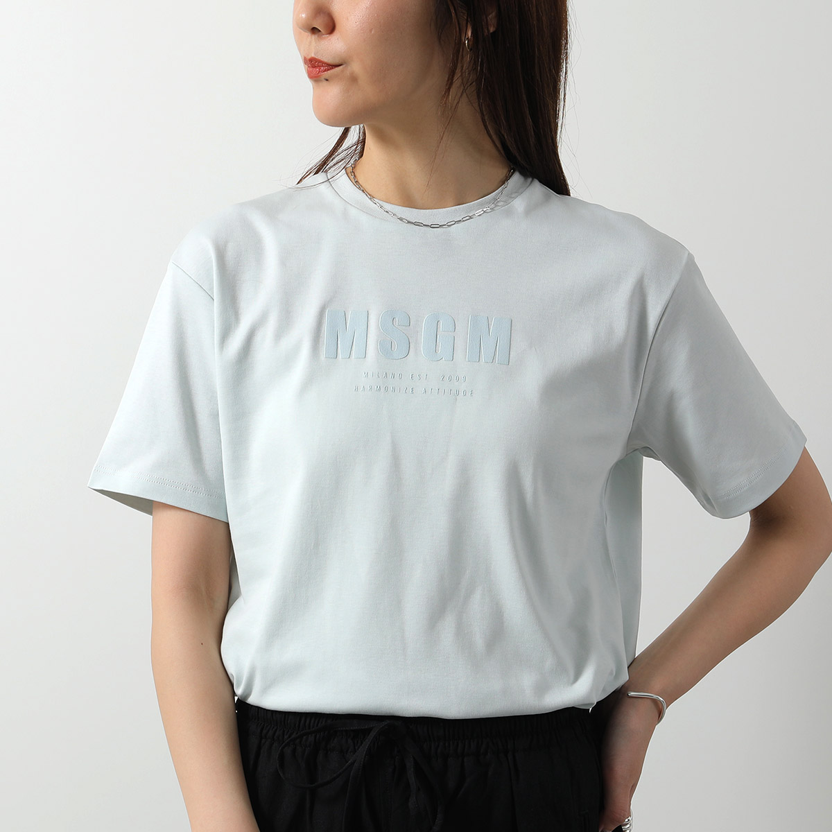 MSGM KIDS エムエスジーエム キッズ Tシャツ S5MSJUTH170 レディース ガールズ 半袖 コットン クルーネック プリント ロゴパッチ カラー2色 MSGM KIDS エムエスジーエム キッズ Tシャツ S5MSJUTH170