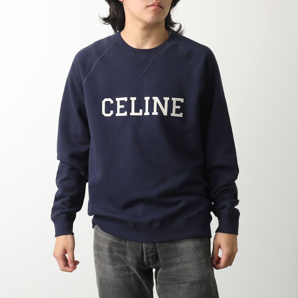 CELINE セリーヌ スウェット トレーナー クリーム ブラック 新品 CELINE セリーヌ スウェット トレーナー クリーム ブラック