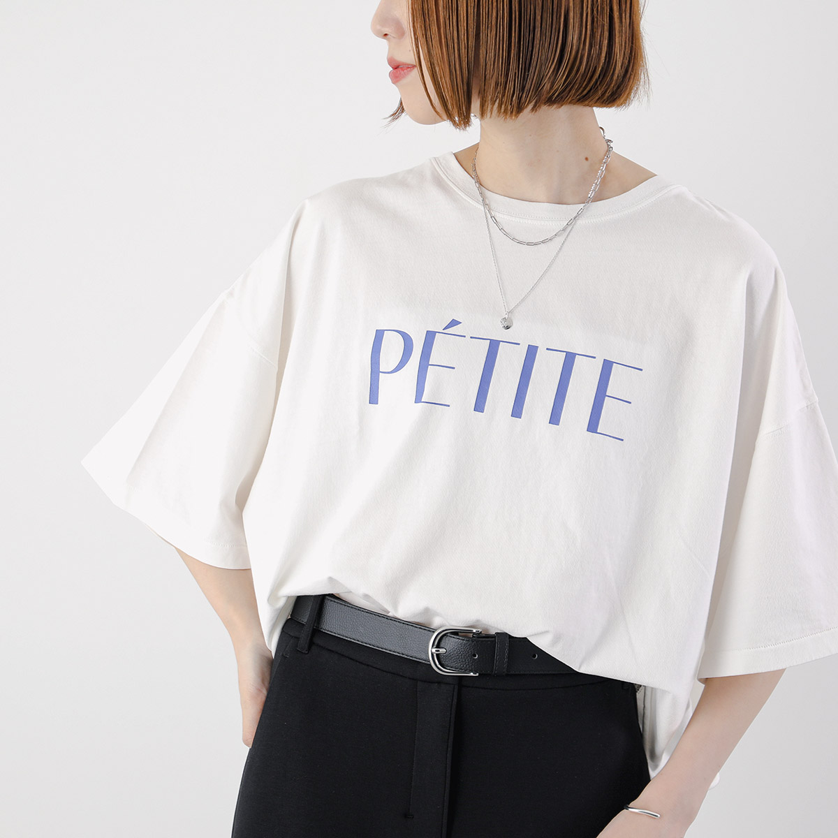 MICA&DEAL マイカ＆ディール Tシャツ PETITE pt tee 0125209145 レディース 五分袖 クロップド丈 クルーネック ロゴT オーバーサイズ カラー2色 MICA&DEAL マイカ＆ディール Tシャツ PETITE pt tee 0125209145