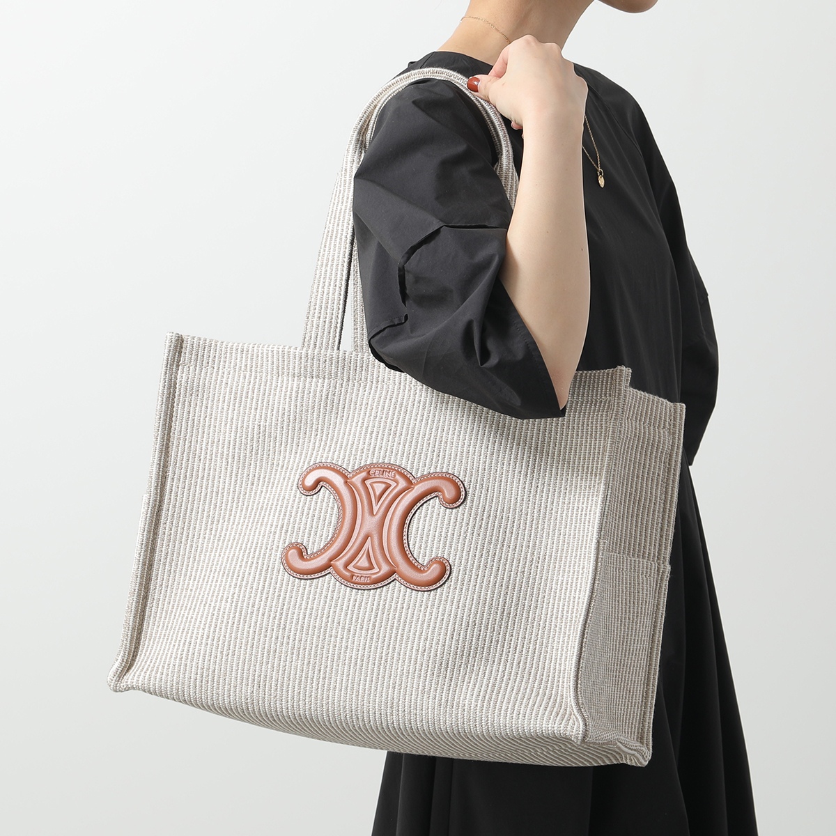 U*O様 CELINE ストライプ トートバッグ CELINE セリーヌ トートバッグ Large Cabas ラージ カバ