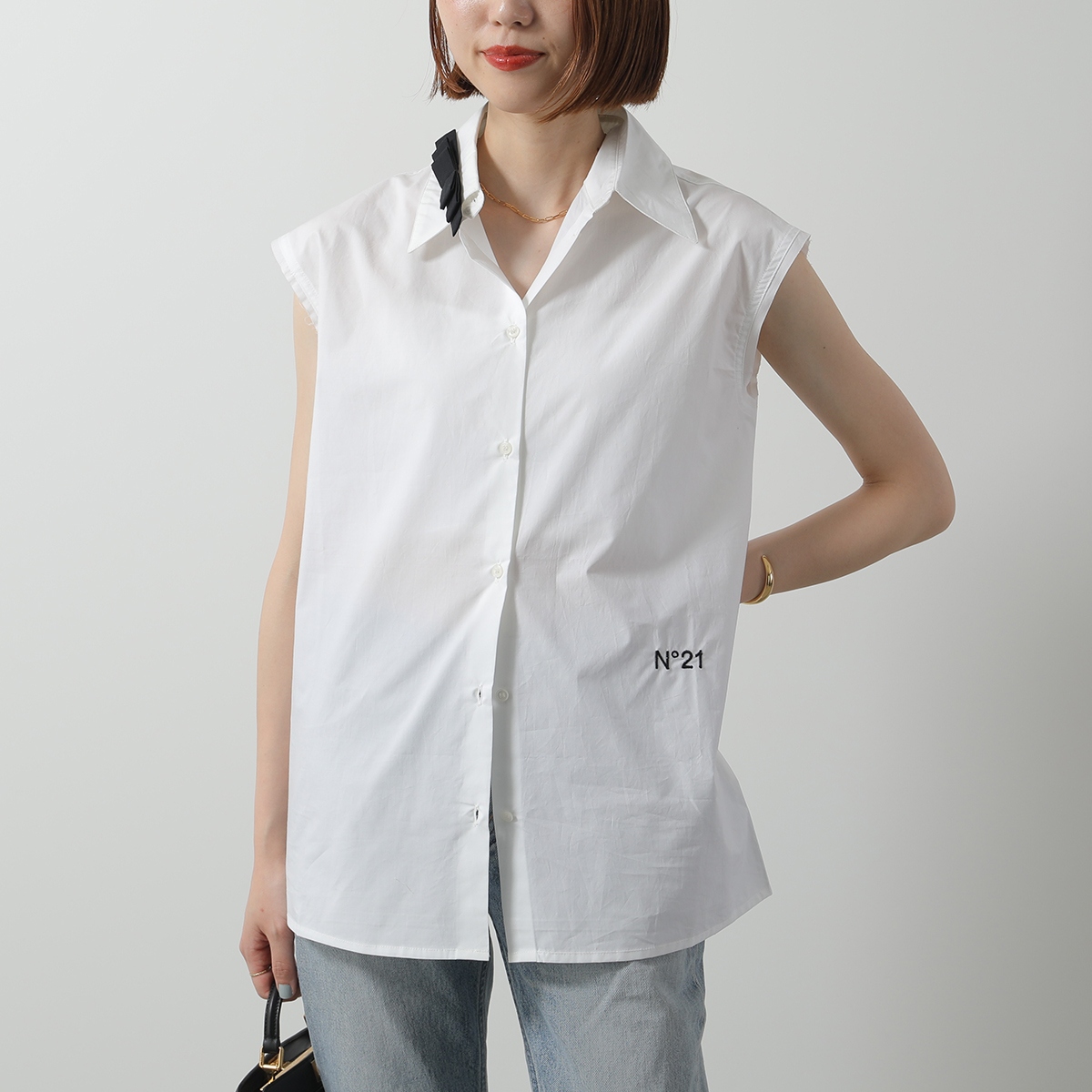 美品　N°21  ヌメロ リボン 半袖 ブラウス サイドリボン 可愛い 楽天市場】【定価42,900円(税込)】N°21 -ヌメロ ヴェントゥーノ
