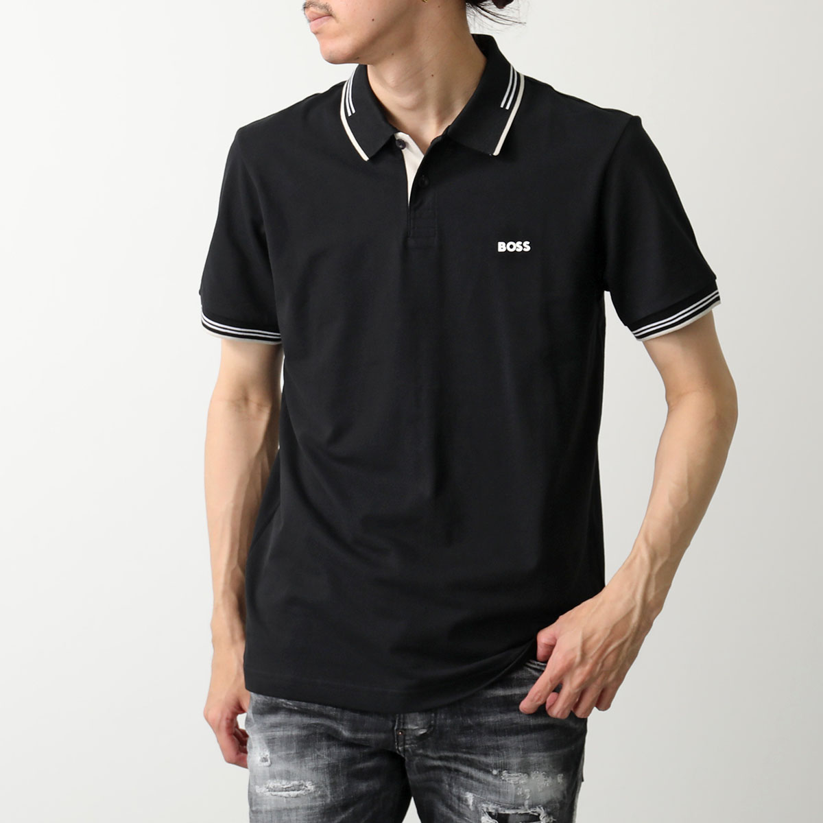 美品 HUGO BOSS ヒューゴボス 高級 ポロシャツ 刺繍ロゴ ブラック S 楽天市場】ヒューゴヒューゴボス HUGO HUGOBOSS ポロシャツ