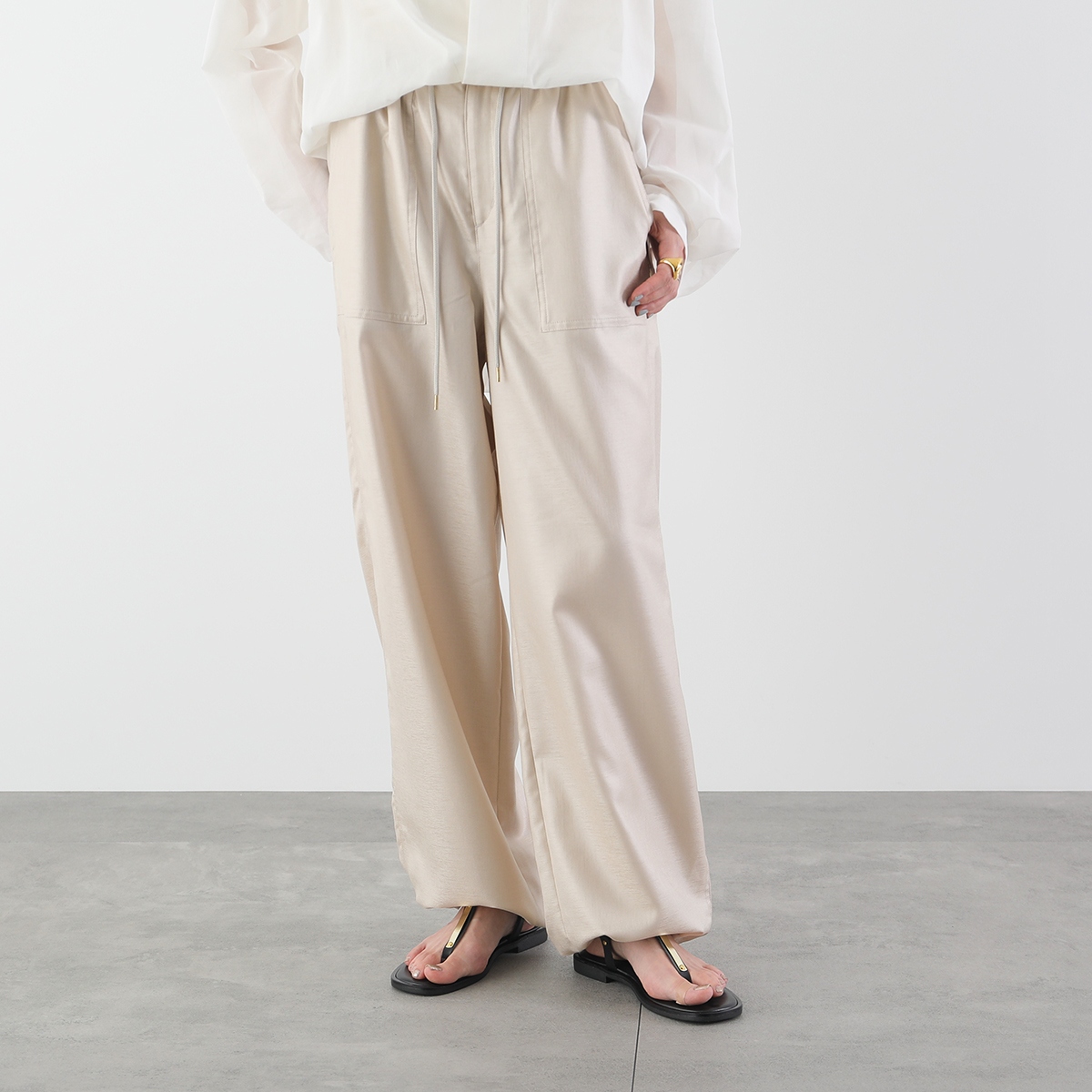 MICA&DEAL パラシュートパンツ 0125203152 50%off]接触冷感-ツイルパラシュートパンツ/0125203152