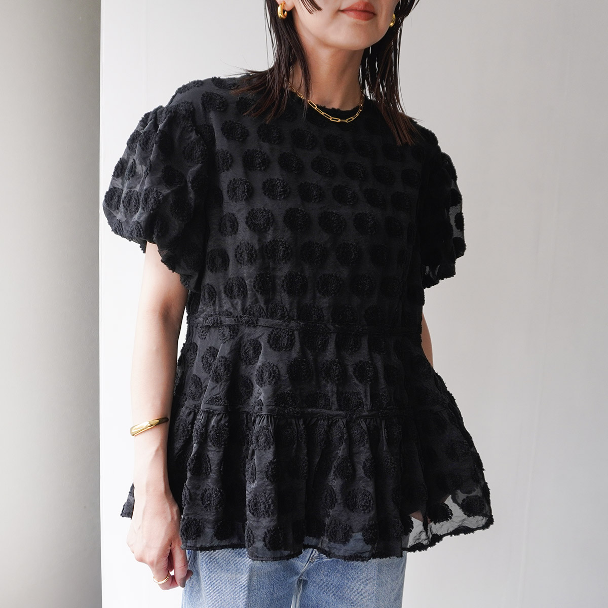 SONO ソーノ ブラウス S243BV040 レディース シアー ジャカード  