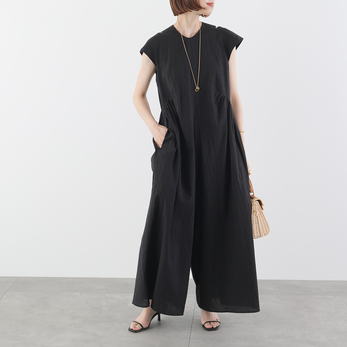 anana（アナナ） オールインワン a99-015 レディース リネン スリット