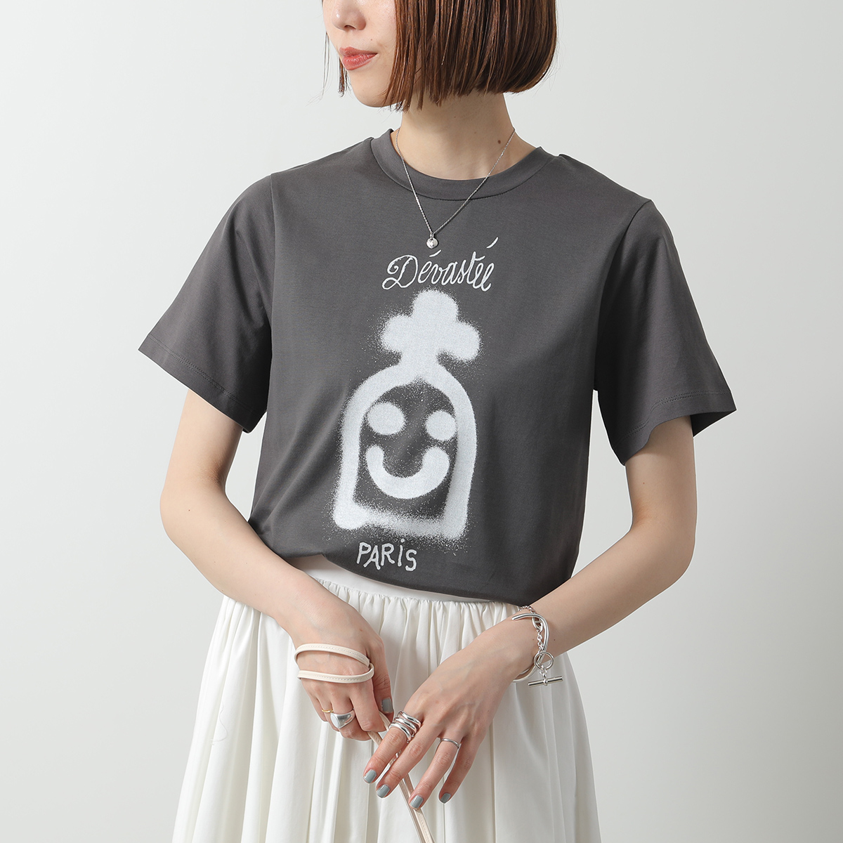 デヴァステ Tシャツ レディース DEVASTEE ロゴT ブラック 22ASPTP014 インポートセレクトmusee - DEVASTEE(デヴァステ)｜Yahoo