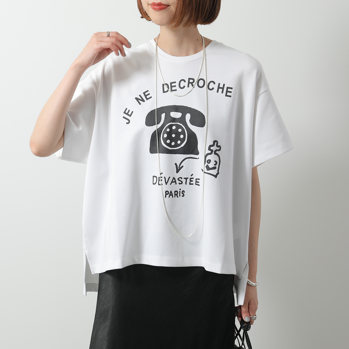 デヴァステ Tシャツ レディース DEVASTEE ロゴT ホワイト R3FWTP014 インポートセレクトmusee - DEVASTEE(デヴァステ)｜Yahoo