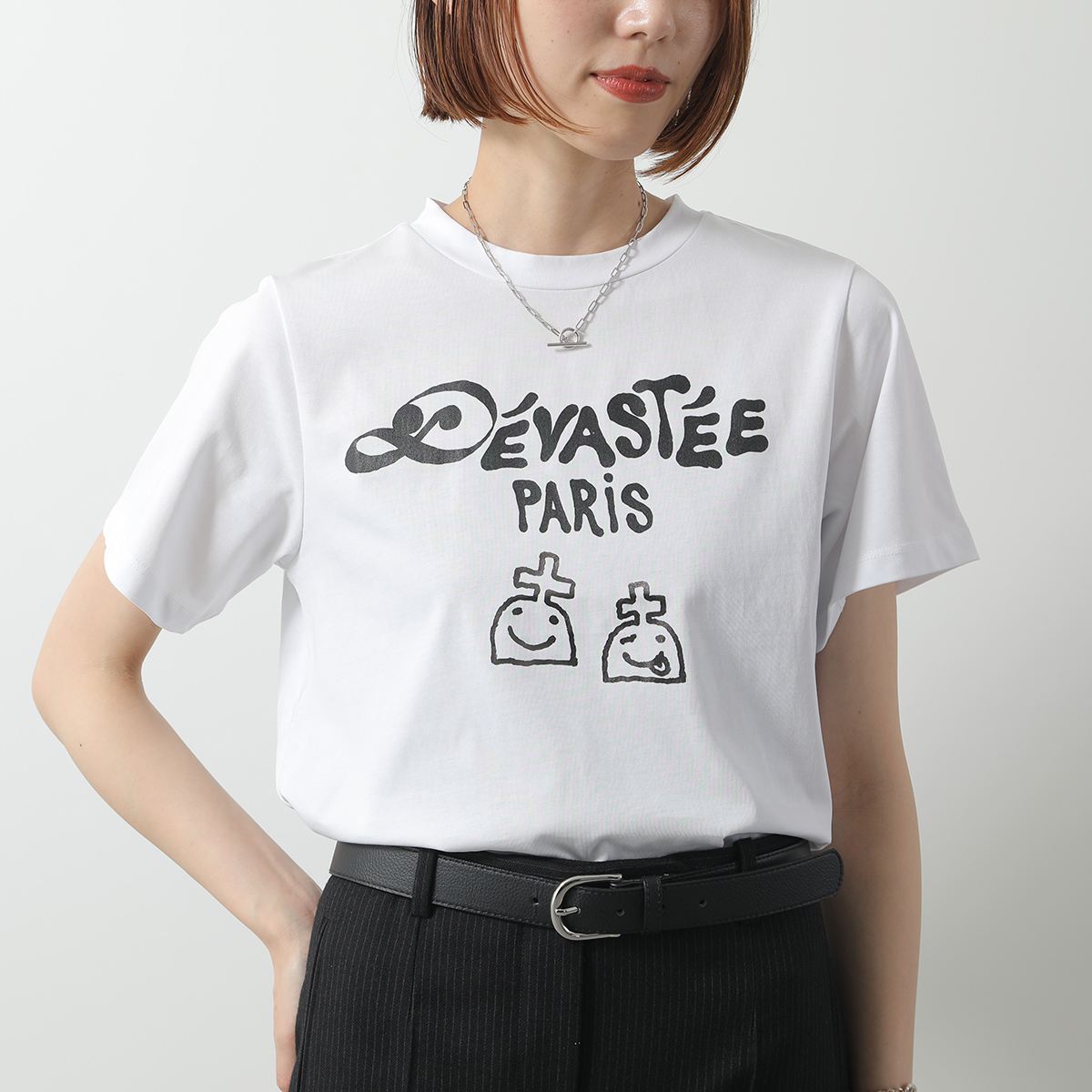 デヴァステ Tシャツ レディース DEVASTEE ロゴT ホワイト R3FWTP014 インポートセレクトmusee - DEVASTEE(デヴァステ)｜Yahoo
