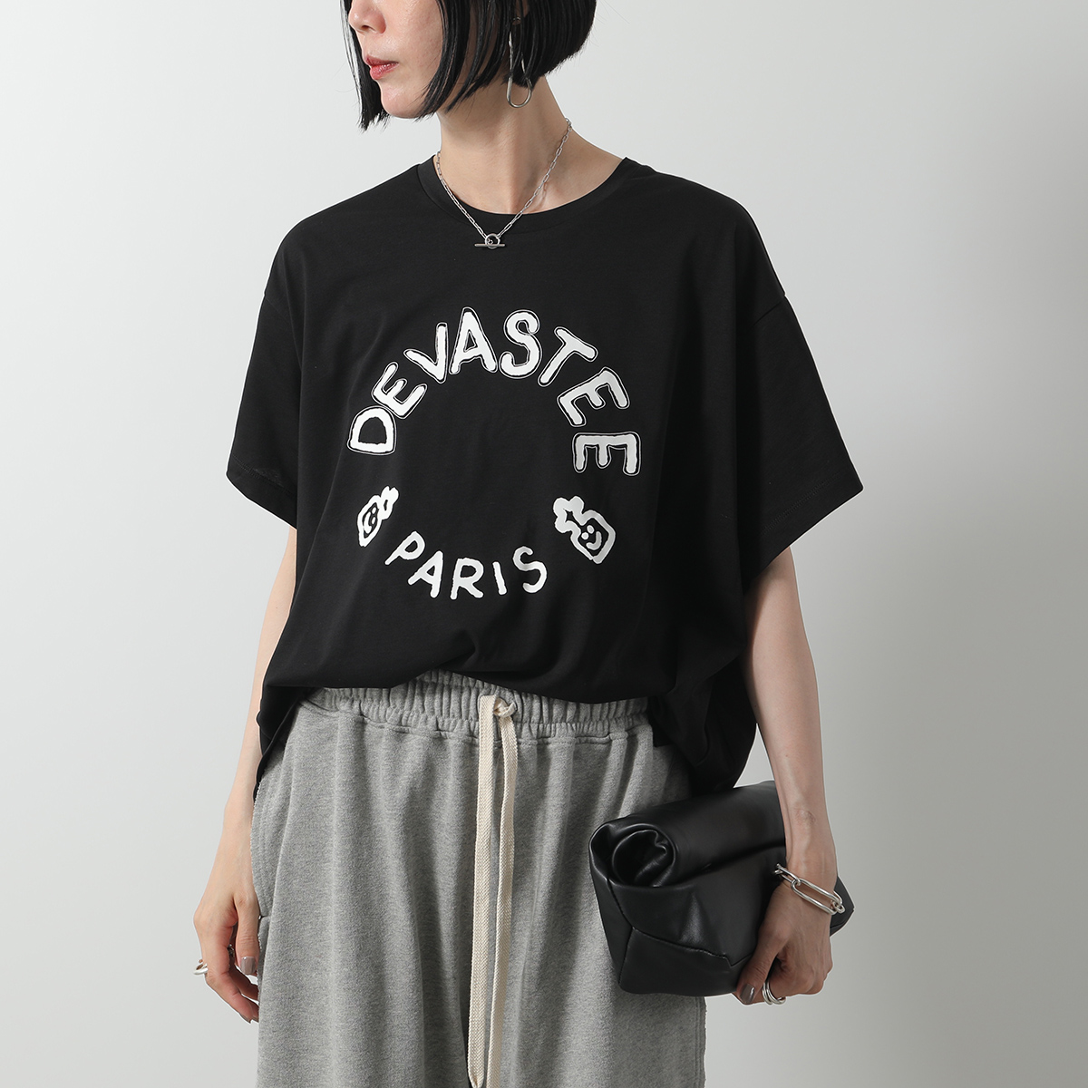 DEVASTEE デヴァステ Tシャツ R3FWTP023 レディース 半袖 カットソー コットン 手書きロゴプリント クルーネック ロゴT カラー3色 インポートセレクトmusee - DEVASTEE(デヴァステ)｜Yahoo