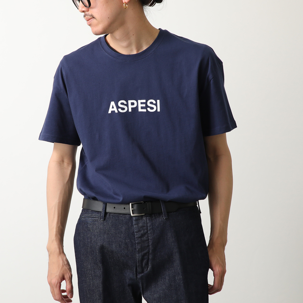 ASPESI アスペジ Tシャツ メンズ ネイビー 1MTS01 NV T-SHIRT アスペジ ASPESI Tシャツ メンズ Lサイズ ネイビー ASP1MTS01