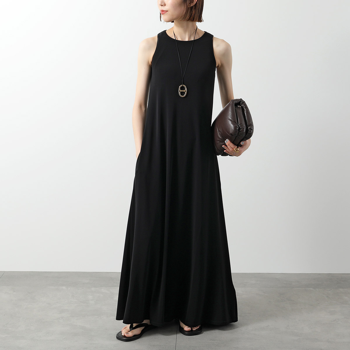 直営♪Max Mara ノースリーブ 背面ドレープネックライン CRESO Max Mara MAX MARA マックスマーラ ワンピース ACCENTO