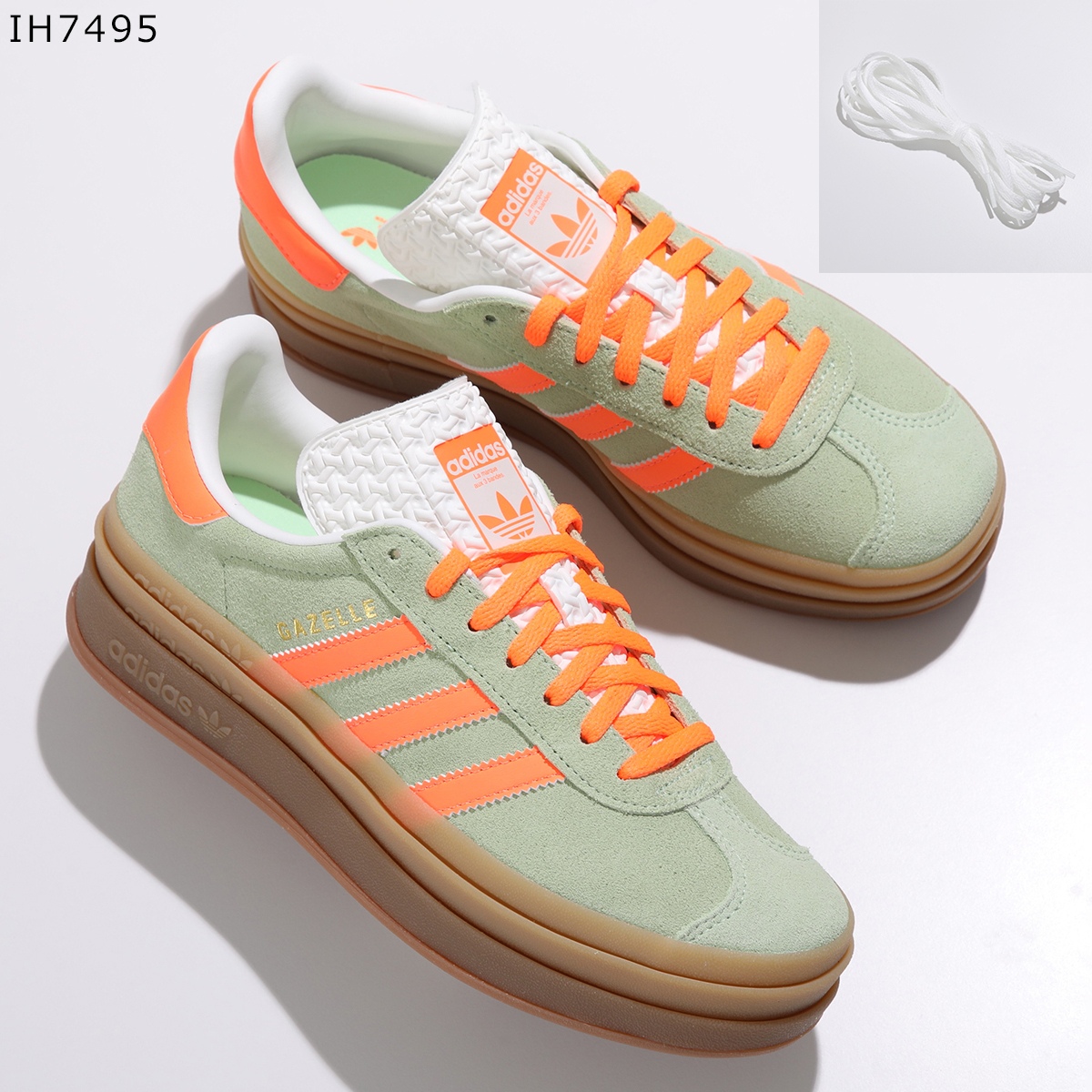 未使用adidas スニーカー ピンク/グリーン/レッド 24cm adidas - アディダス ローカットスニーカー レディース SIZE