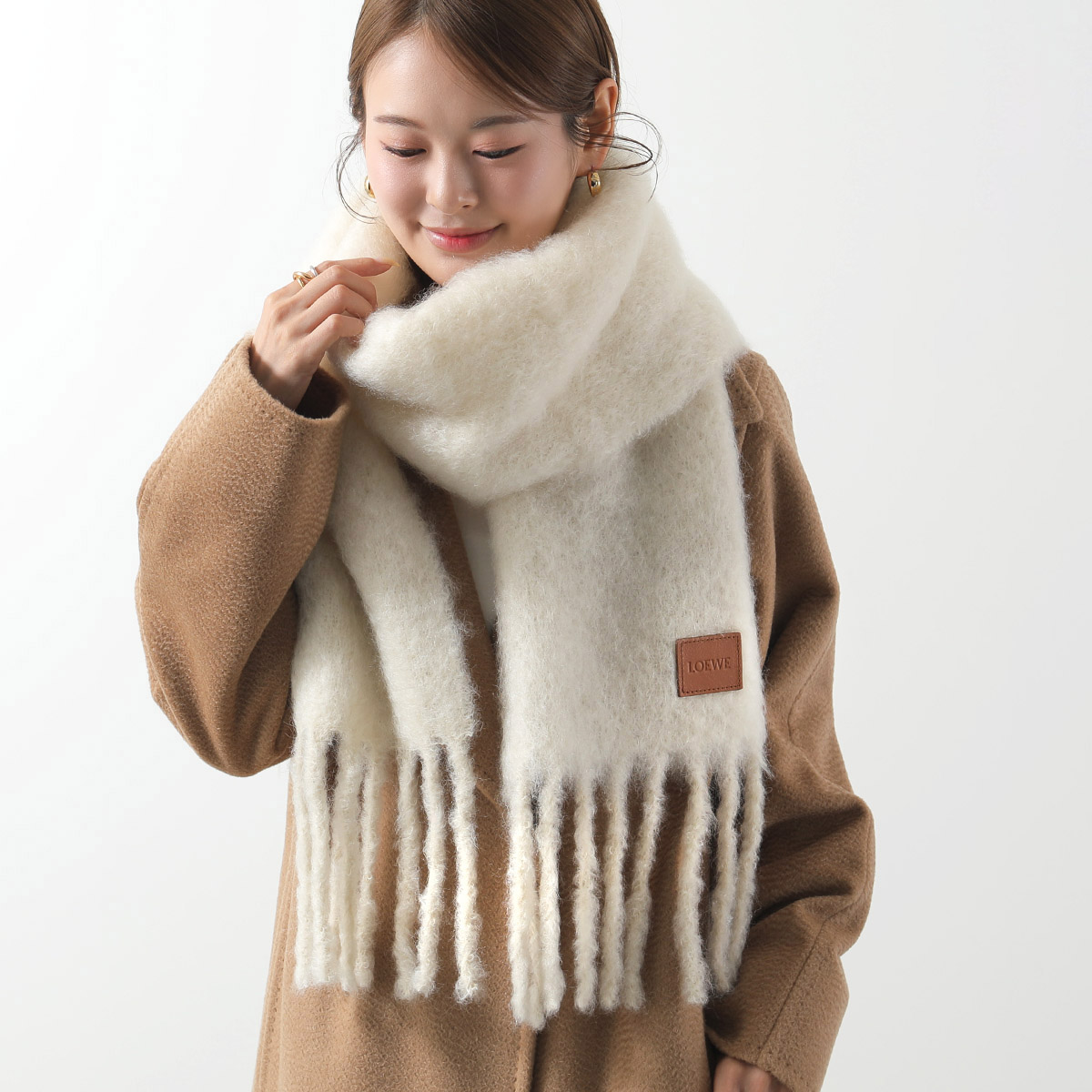 最も完璧な ロエベ LOEWE マフラー モヘヤ ウール レディース FSA6SS1X05 小物