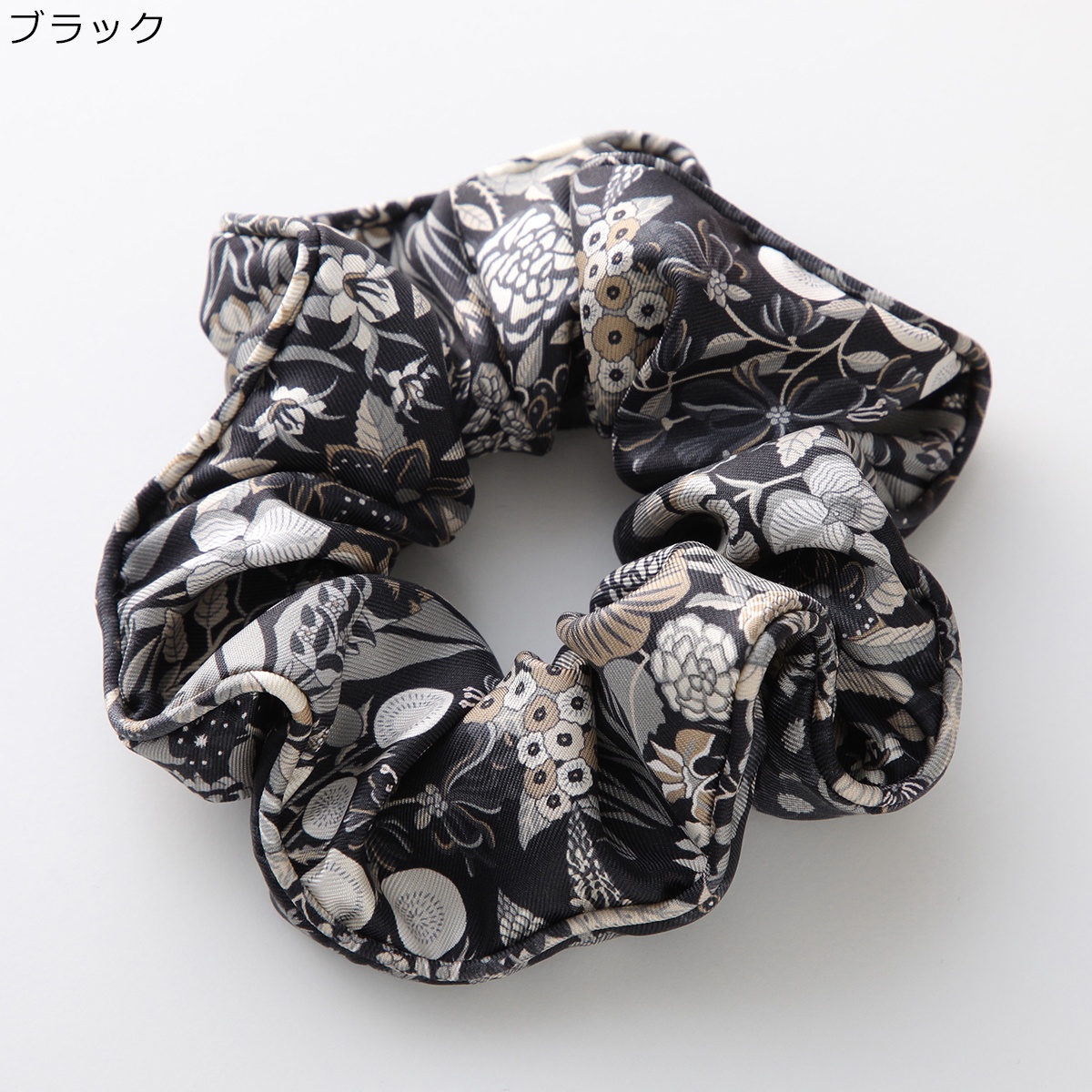 エルメス　正規品　花柄シュシュ付きヘアアクセサリー HERMES エルメス シュシュ クラウディア ブルーム CHOUCHOU