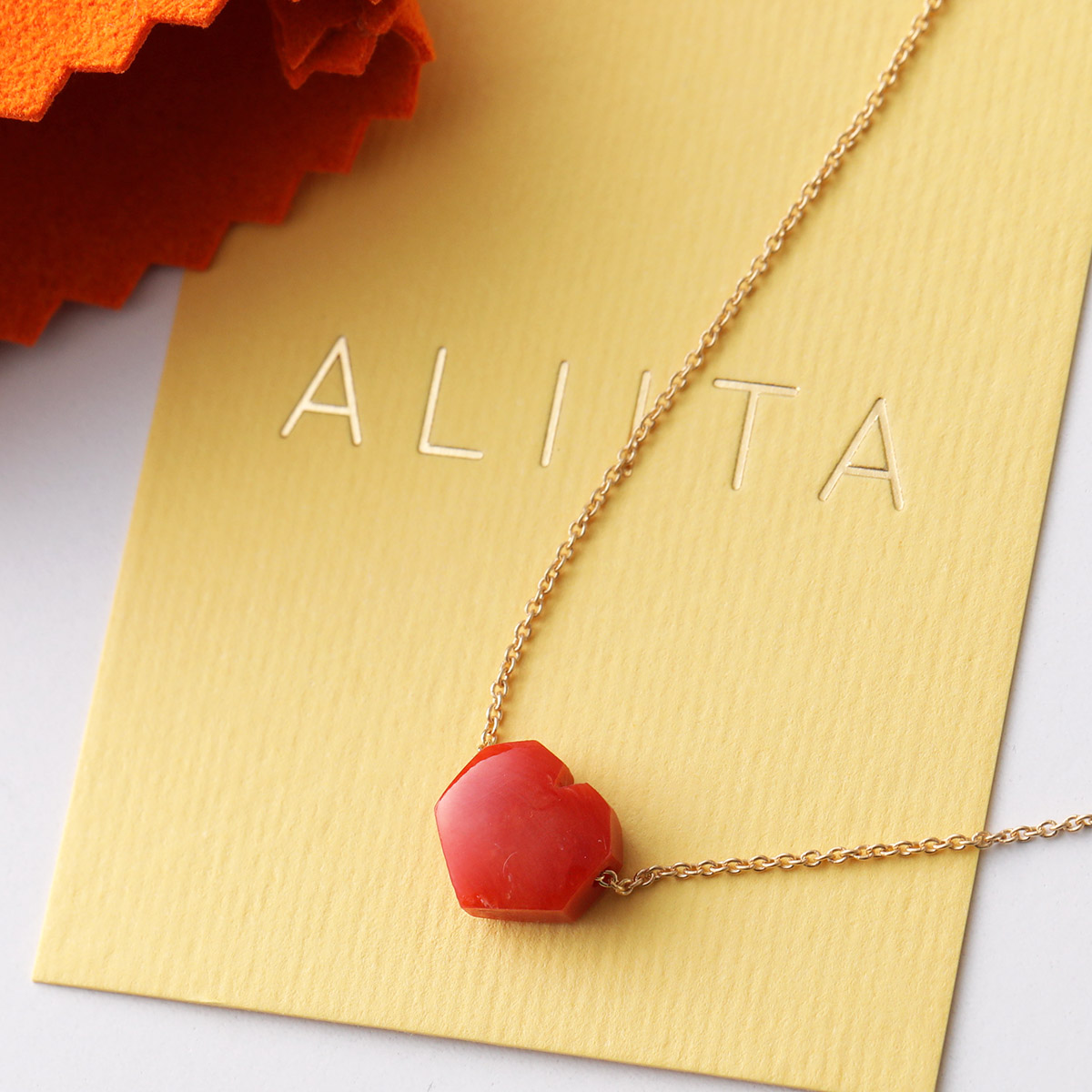 ALIITA アリータ ネックレス MINI CORAZON LIPSTICK RED