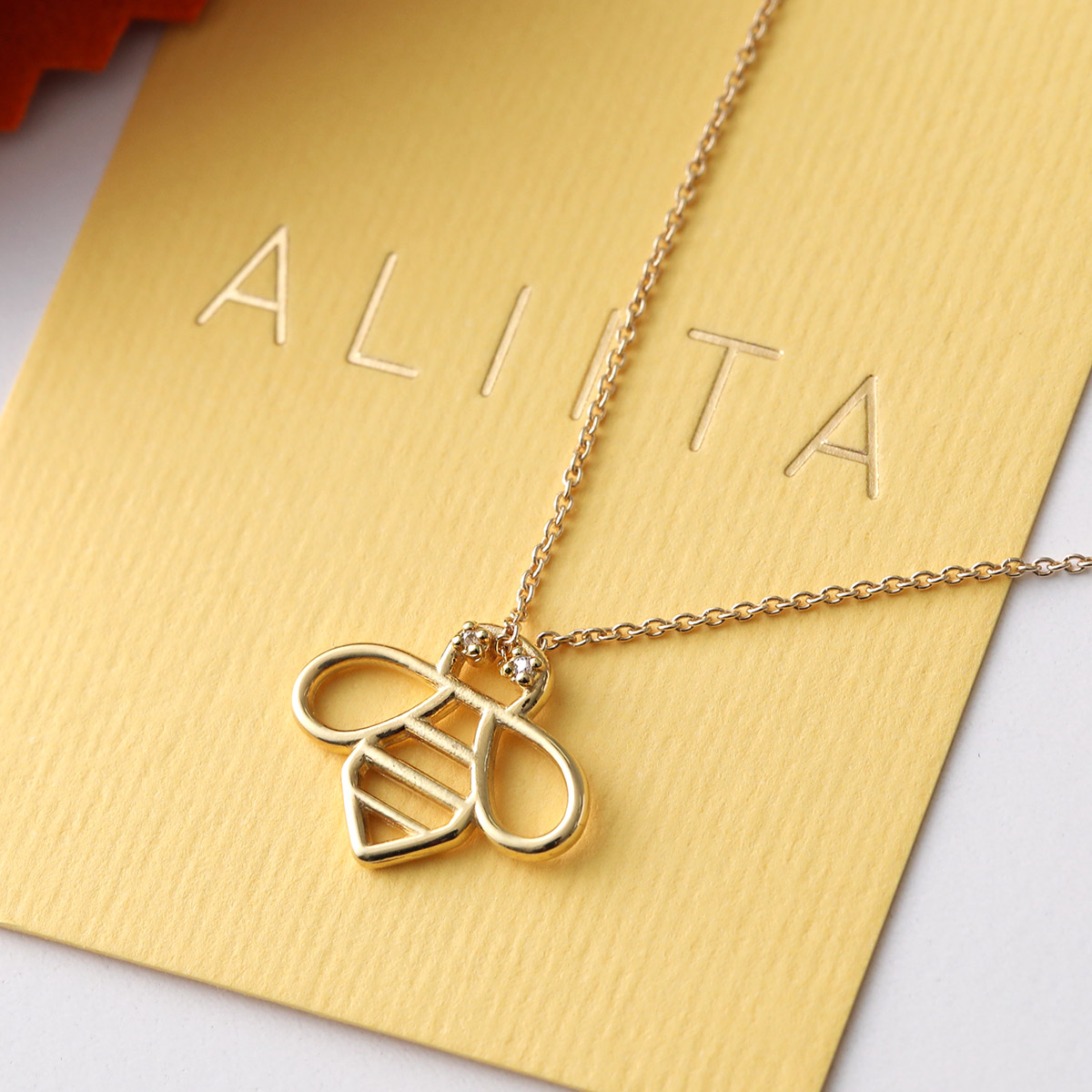 ☆Ron Herman☆ALIITA ハチモチーフ ビー ネックレス ゴールド9K ALIITA公式通販】アリータ 9KYG チェーンネックレス ハチの巣