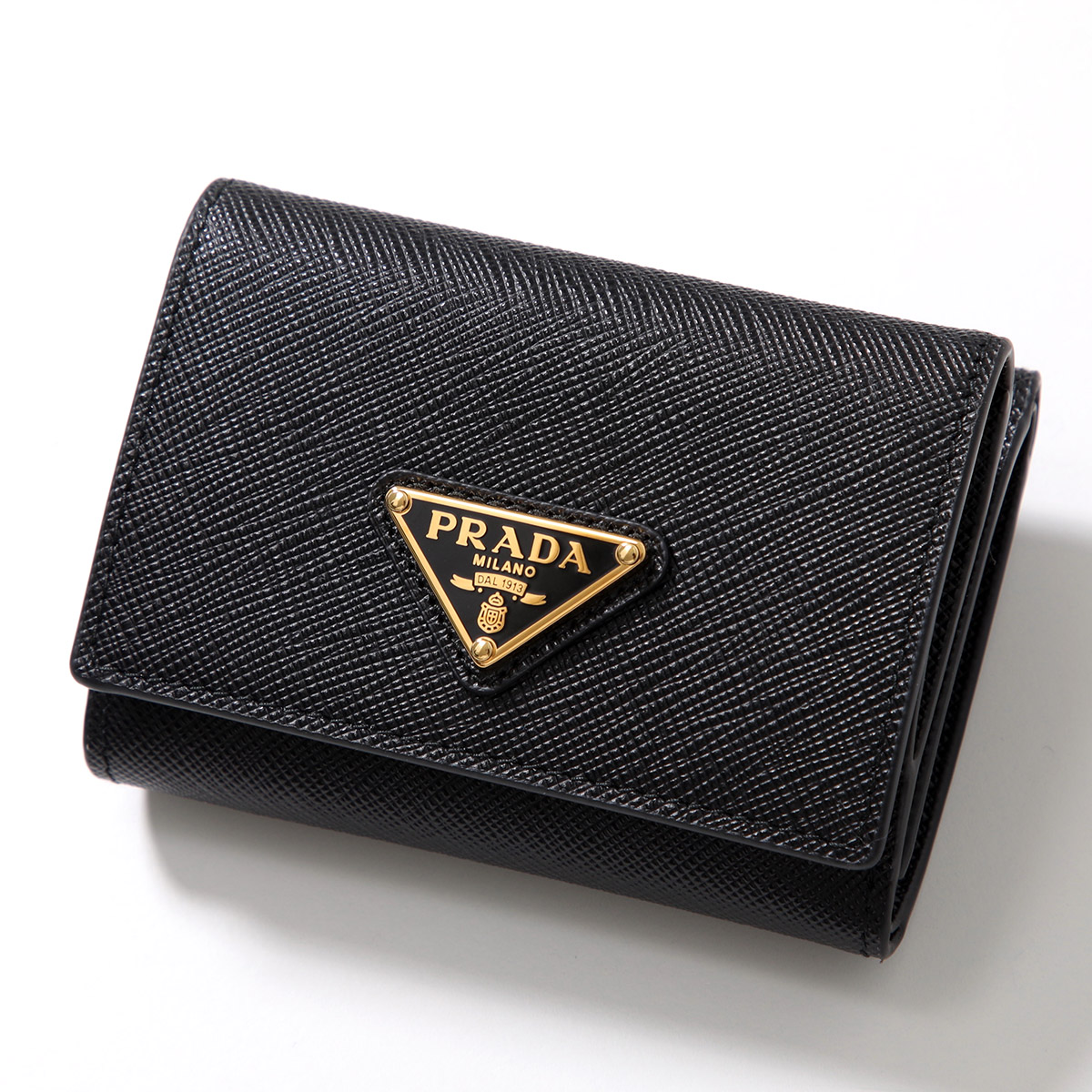 PRADA プラダ 三つ折財布 グリーン ナイロン レザー ハーフ コンパクト SAFFIANO（PRADA） プラダ （PRADA） サフィアーノ
