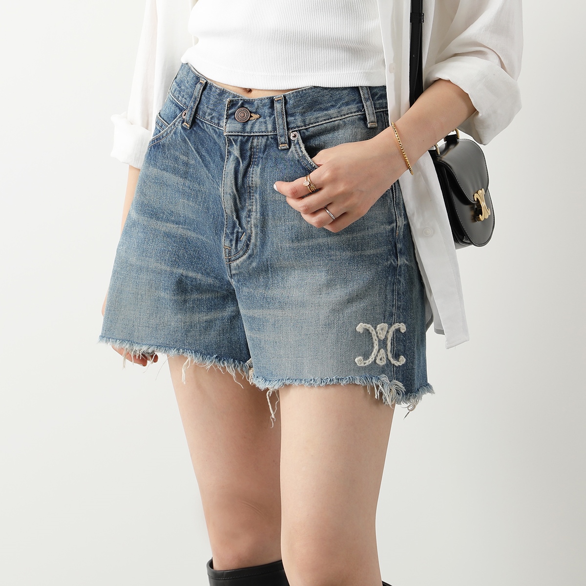 【関税・送料込み】CELINE スケートショートパンツ CELINE セリーヌ スケートショートパンツ 2N12B519X.08EL