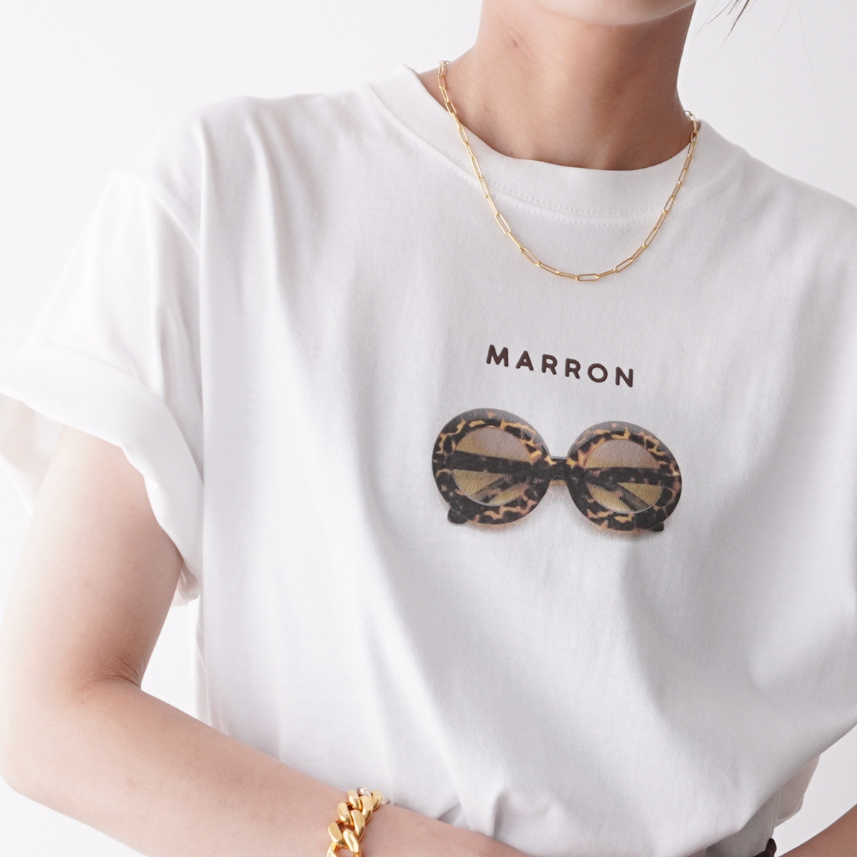 ANGE IN DISGUISE Tシャツ MARRON / NOIR 半袖 ANGE IN DISGUISE アンジインディスガイズ Tシャツ MARRON