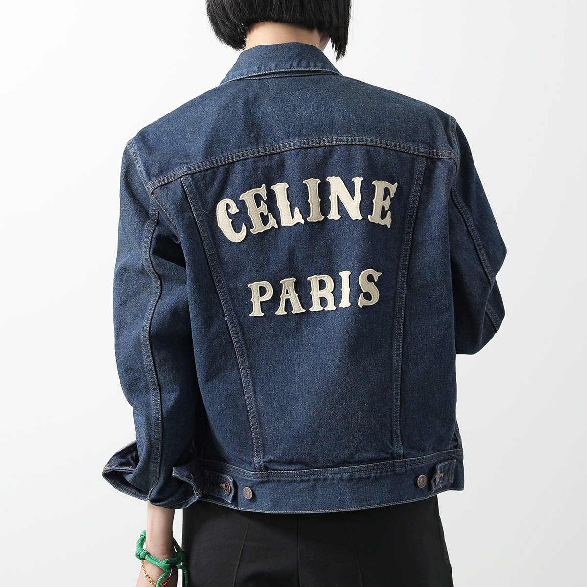 CELINE デニムジャケット RV0DX789D トラッカージャケット CELINE セリーヌ デニムジャケット RV0DX789D.CBF8 レディース