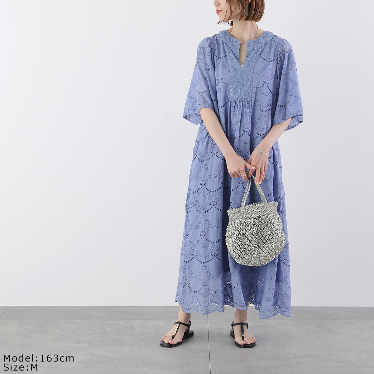 ne Quittez pas ヌキテパ ワンピース Cotton Voile Dot Hemla