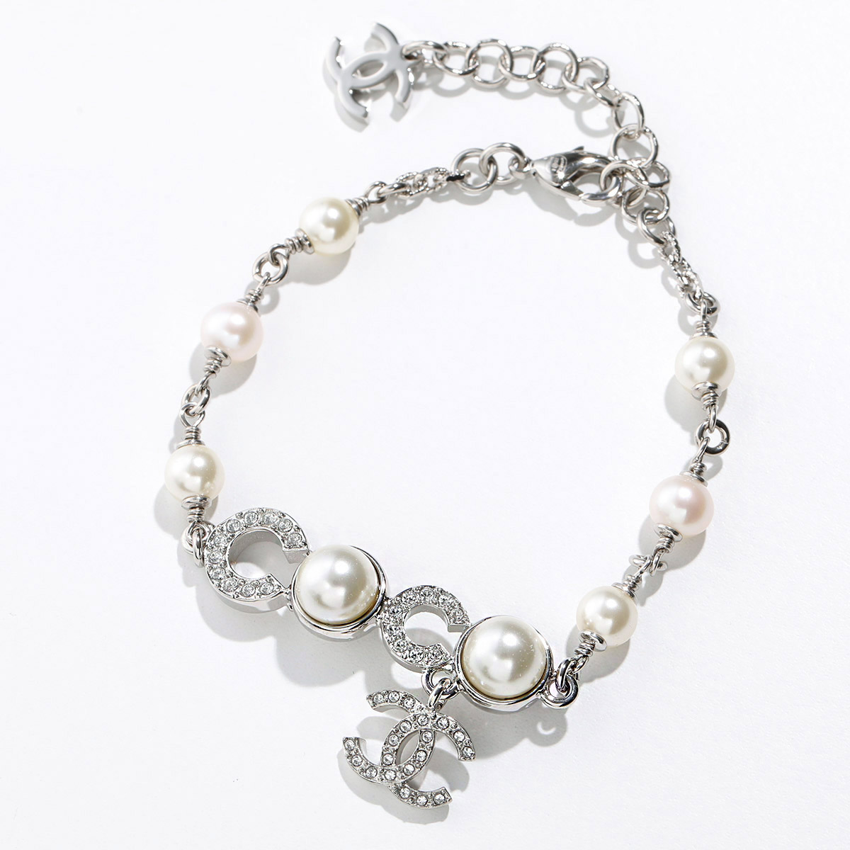 CHANEL シャネル ラインストーン パール バングル ブレスレット02P CHANEL シャネル ラインストーン パール バングル ブレスレット