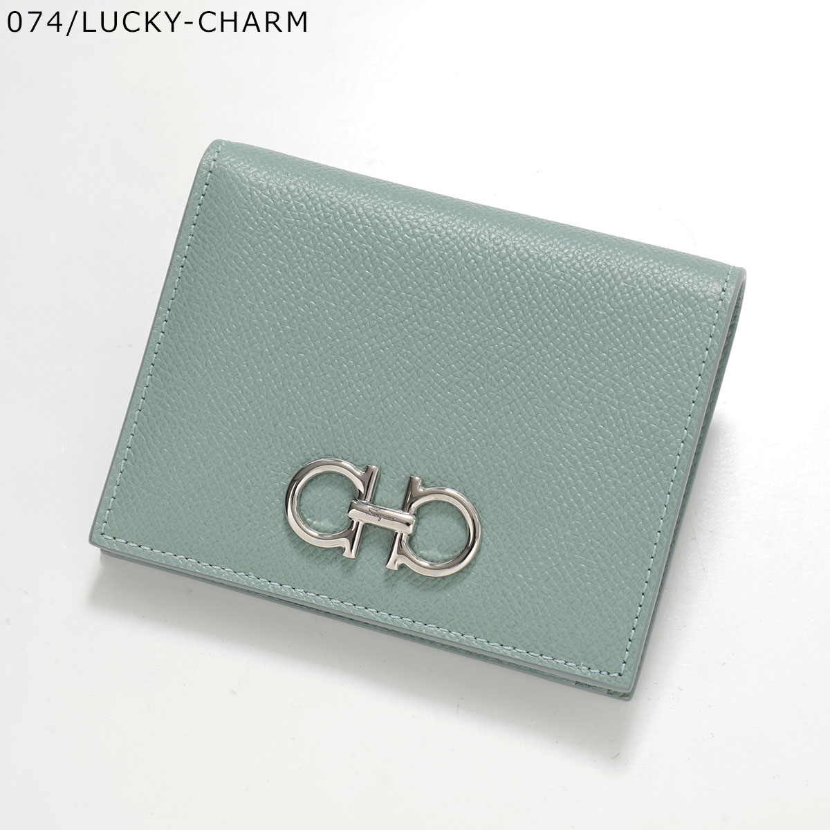 ✨新品未使用・箱付き✨　Ferragamo ミニ財布　ガンチーニ　キャンバス FERRAGAMO（フェラガモ） 二つ折り財布 22 0627 770769 レディース
